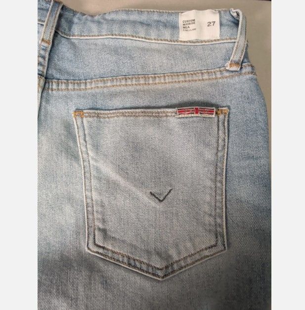 Hudson Hudson Womens Distressed Patchwork Flare Raw Hem Jeans Size 27" / US 4 / IT 40 - 8 Thumbnail