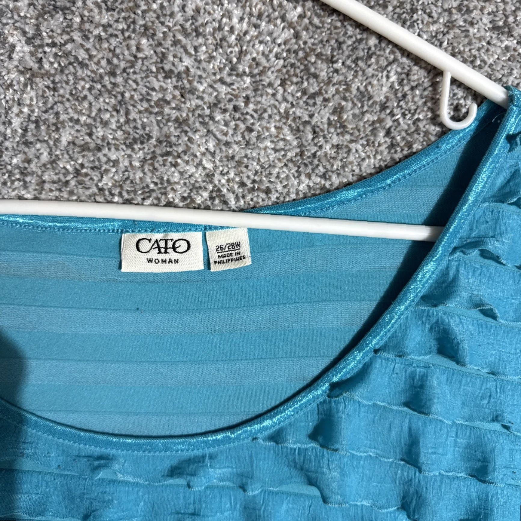 Vintage Cato Top Womens 28W Plus Size Blouse Shirt Card Size 4XL / US 24-26 - 4 Thumbnail