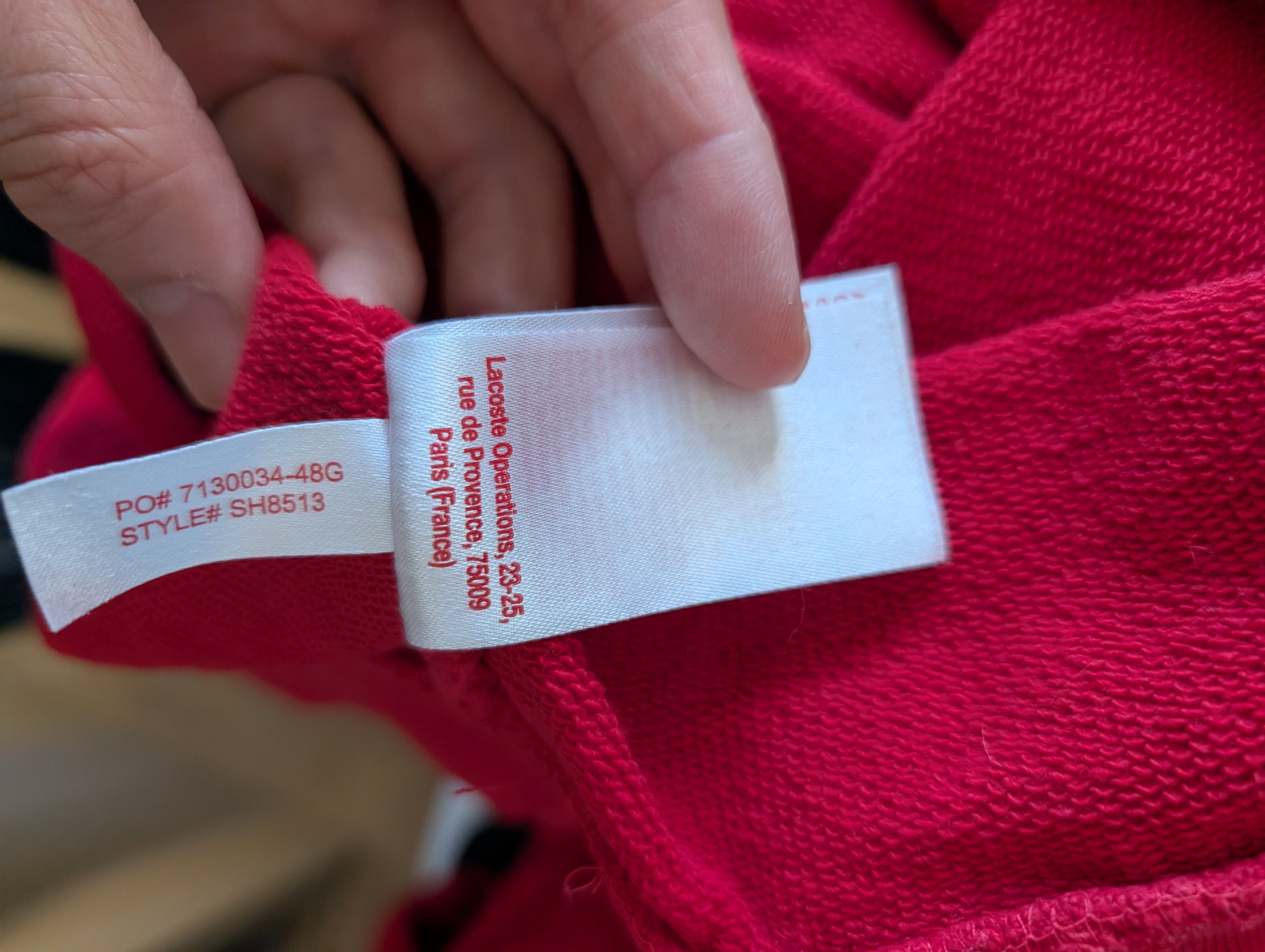 Lacoste × Supreme Supreme x Lacoste Crewneck Sweatshirt - SS18 - Red - Size M Size US M / EU 48-50 / 2 - 5 Thumbnail