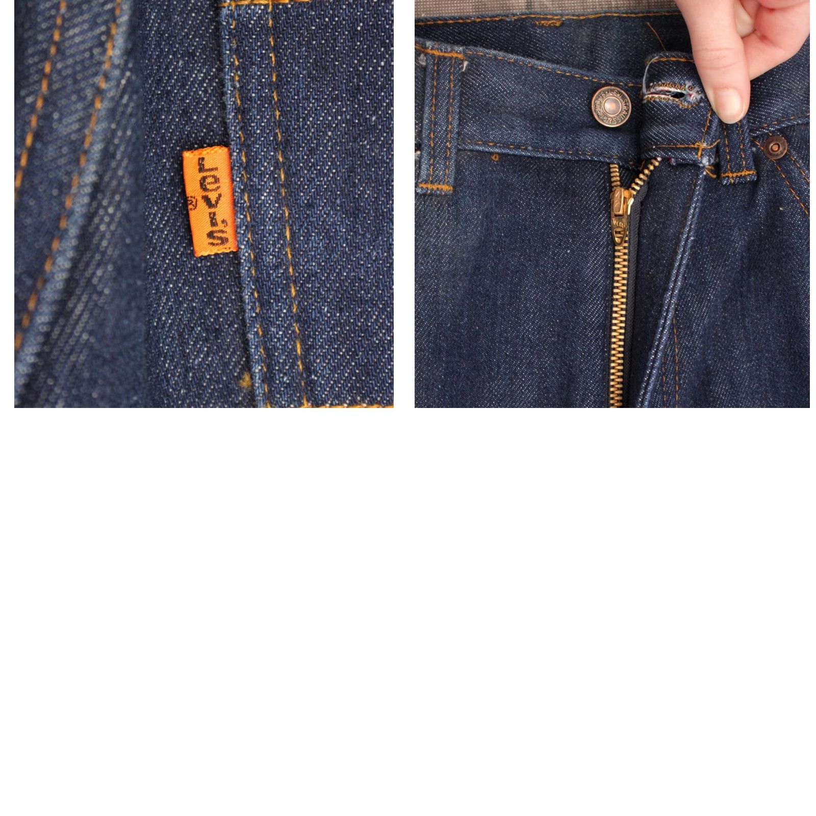 Levi's VINTAGE Men's VTG 1980s Fleece Lined Orange Tab Levi's 517 Jeans Sz 31x30 80s Bootcut Levi's Jeans Mens 80s Denim Blue Size US 31 - 8 Thumbnail