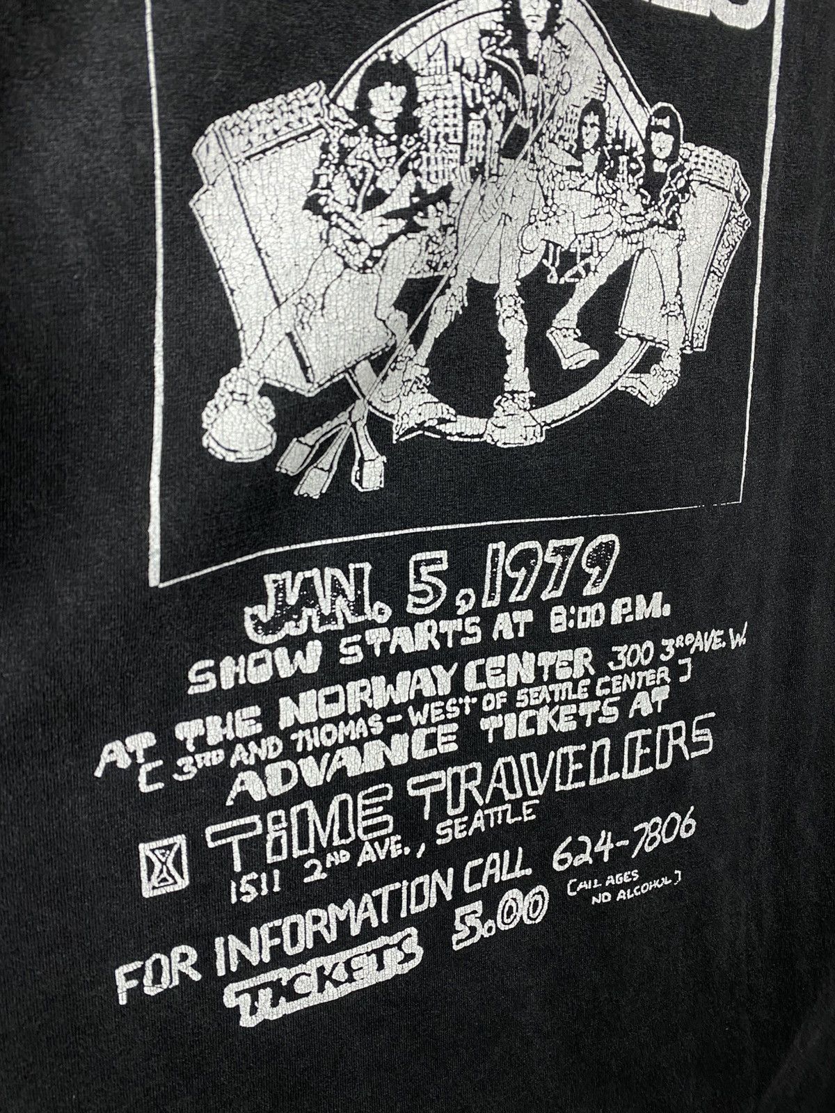 Band Tees 🎸Vintage 1979 T-Shirt Ramones Time Travelers Present Tee🎸 Size US M / EU 48-50 / 2 - 14 Thumbnail