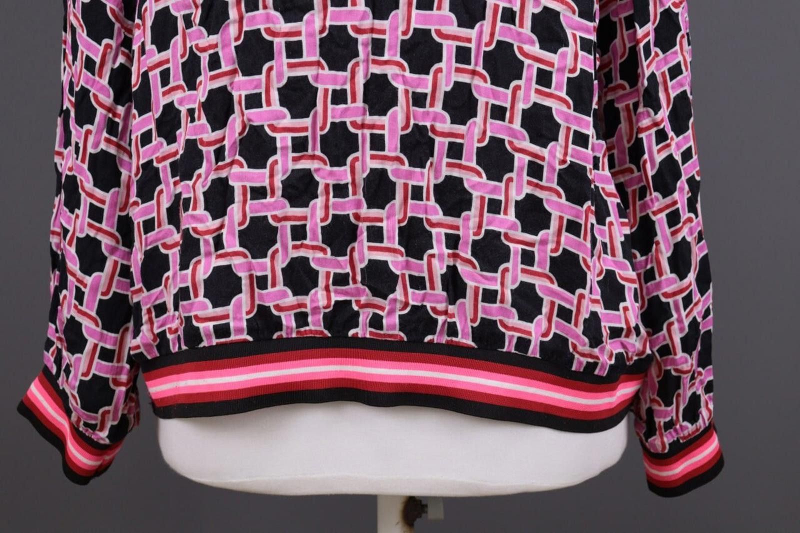 Designer Emily Van Den Bergh Black Сhains Print Blouse Shirt Sz 46 Size M / US 6-8 / IT 42-44 - 3 Thumbnail