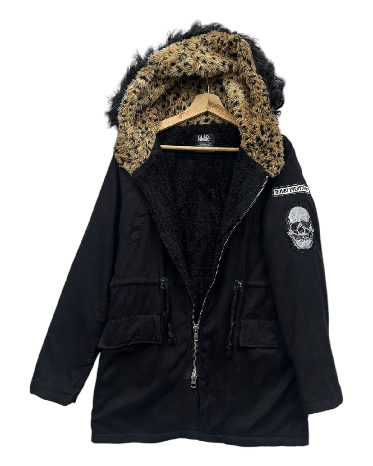 Hysteric Glamour 🔥Skulls Punk Gothic Leopard Fur Hood Lgb IFSIXWASNINE style Size US M / EU 48-50 / 2 - 1 Thumbnail