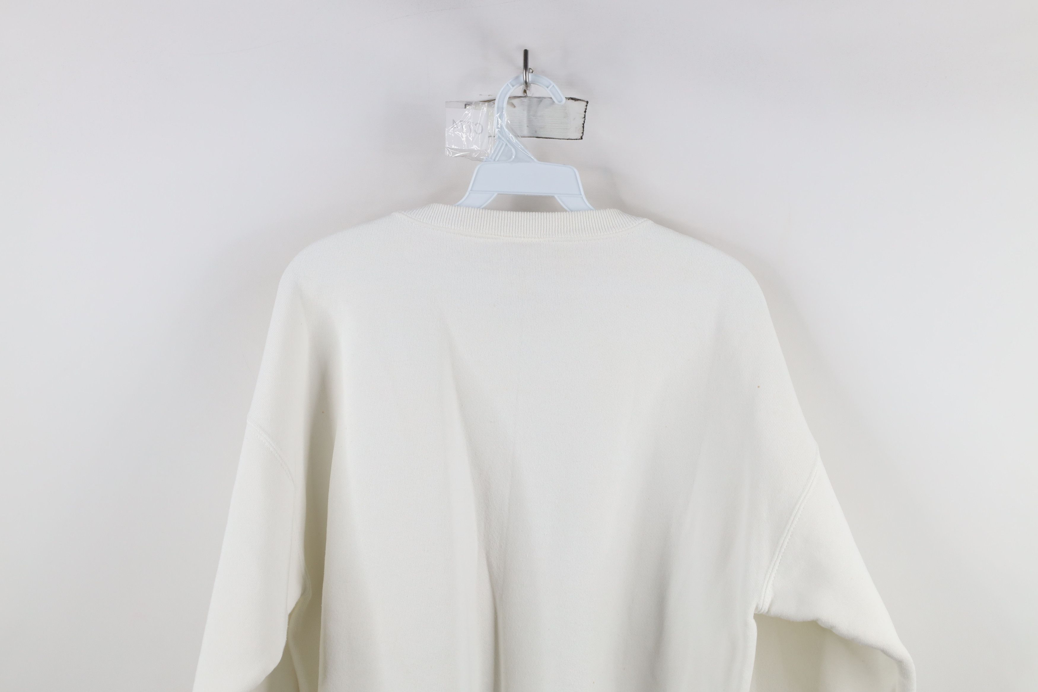 Vintage Vintage 90s Streetwear Blank Crewneck Sweatshirt White USA Size US L / EU 52-54 / 3 - 12 Thumbnail