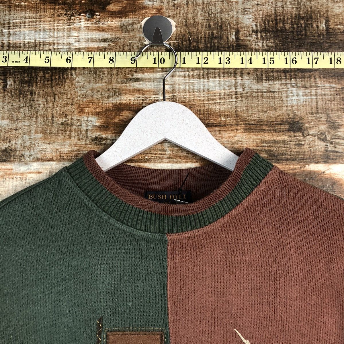 Japanese Brand Bush Hill vintage Brown Green Sweathshirt #A2514 Size US S / EU 44-46 / 1 - 4 Thumbnail