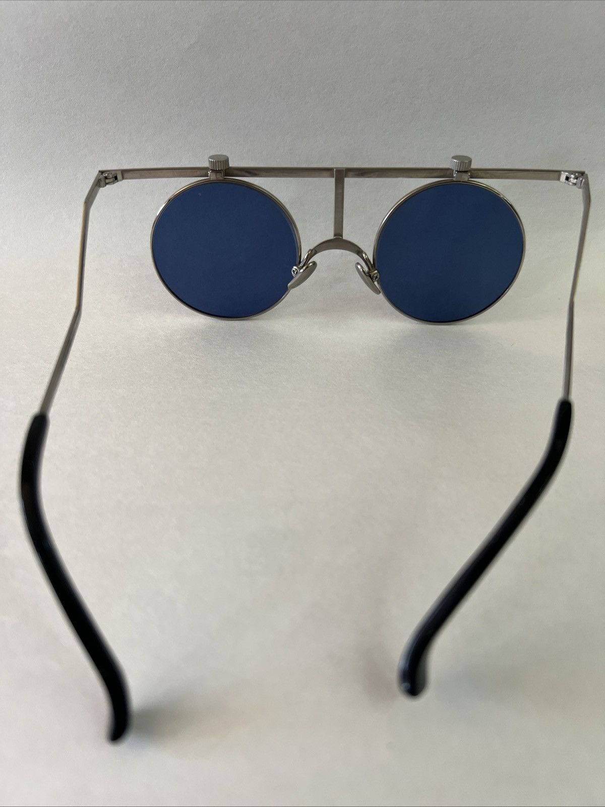 Issey Miyake IM-101 Silver/Blue Round Sunglasses Size ONE SIZE - 2 Thumbnail