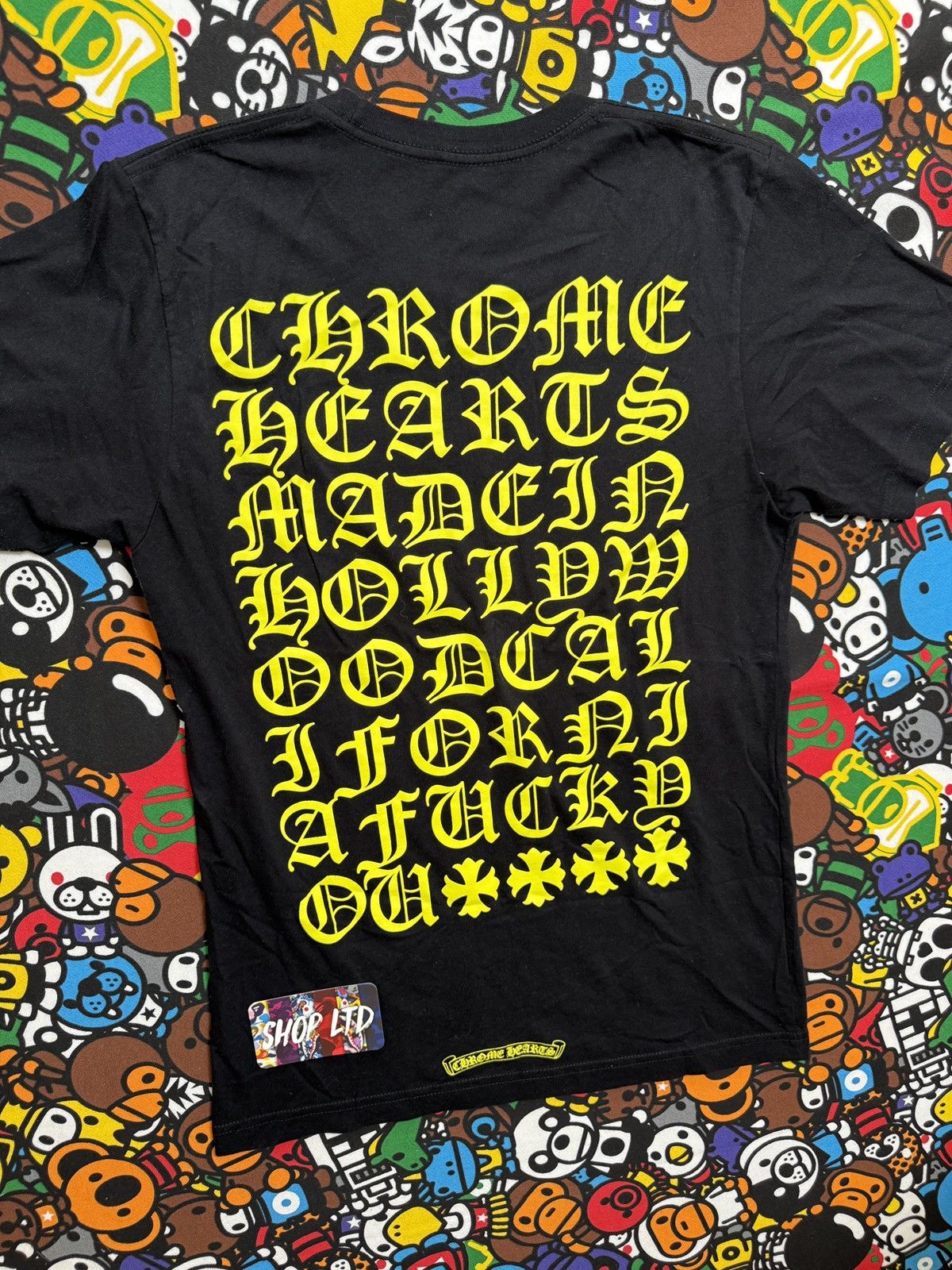 Chrome Hearts Chrome Hearts Yellow Made In Hollywood Logo Tee Size US S / EU 44-46 / 1 - 11 Thumbnail