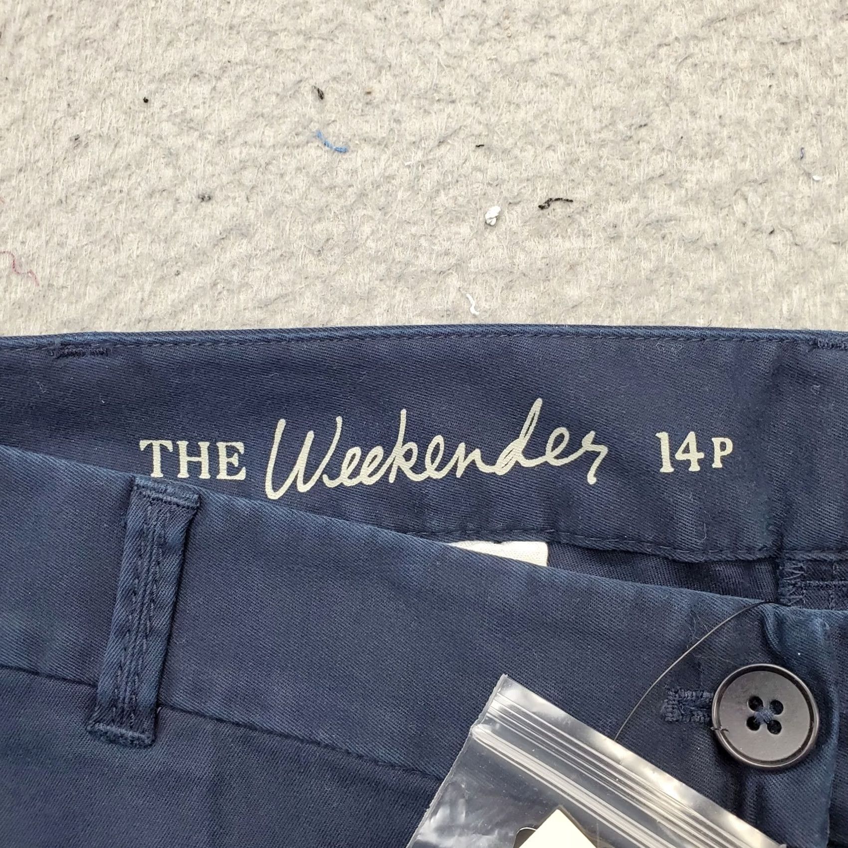 Talbots Talbots The Weekender Pants Womens 14P Navy Stretch Flat Front Straight Leg Size 36" / US 14 / IT 50 - 7 Thumbnail