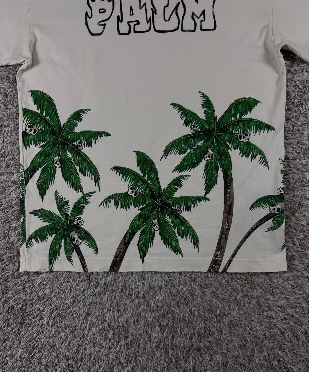 Palm Angels Palm Angels Men’s Palm and Skull White T-Shirt Size US S / EU 44-46 / 1 - 3 Thumbnail