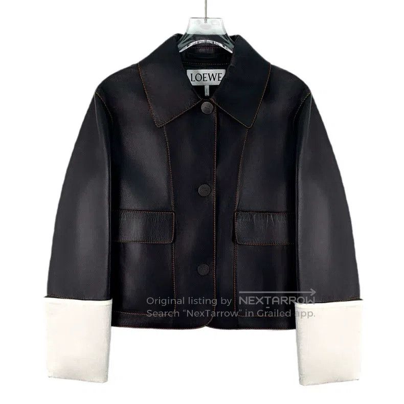 Loewe Loewe Black Sheepskin Lapel Single-breasted Long Sleeve Le Size XS / US 0-2 / IT 36-38 - 1 Thumbnail