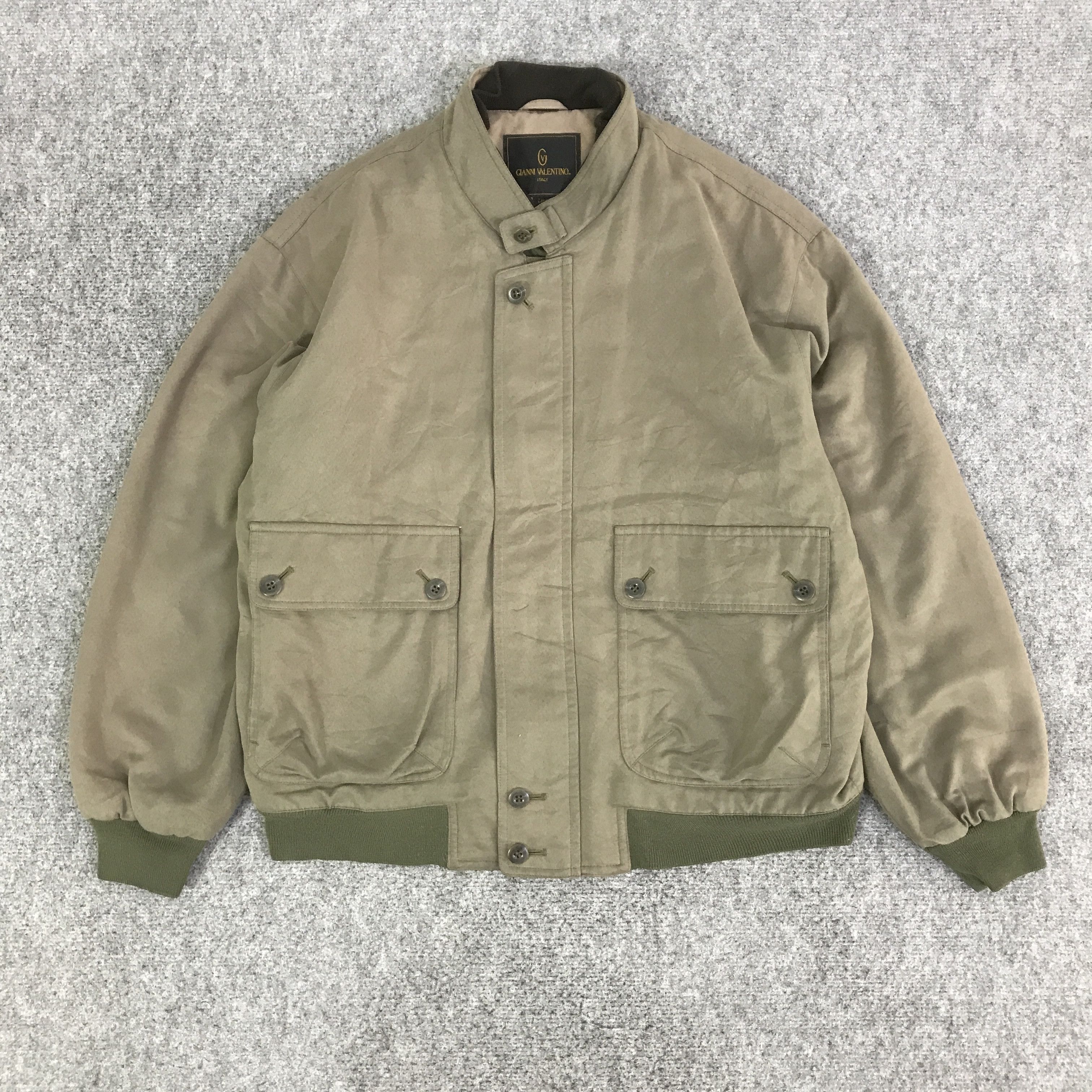 Japanese Brand GIANNI VALENTINO BOMBER JACKET K113B13 Size US L / EU 52-54 / 3 - 1 Thumbnail
