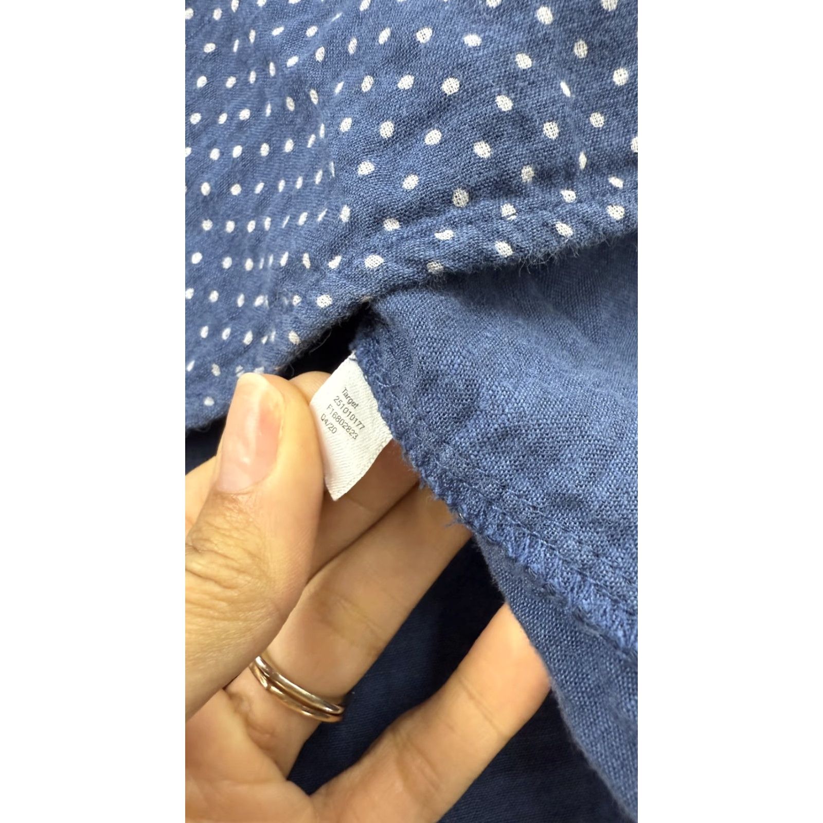 Levi's VINTAGE Levi's Shirt Women XS Blue White Polka Dot Long Sleeve Tunic Casual Top Size XS / US 0-2 / IT 36-38 - 6 Thumbnail