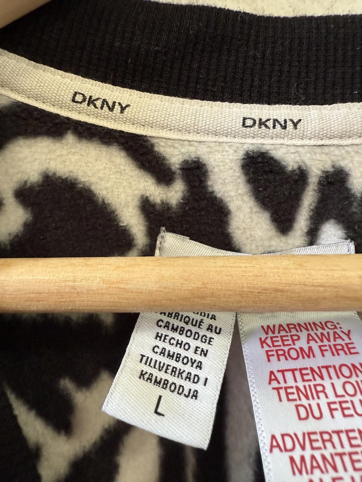 DKNY DKNY Black and White Animal Print Sweater Size L / US 10 / IT 46 - 4 Thumbnail