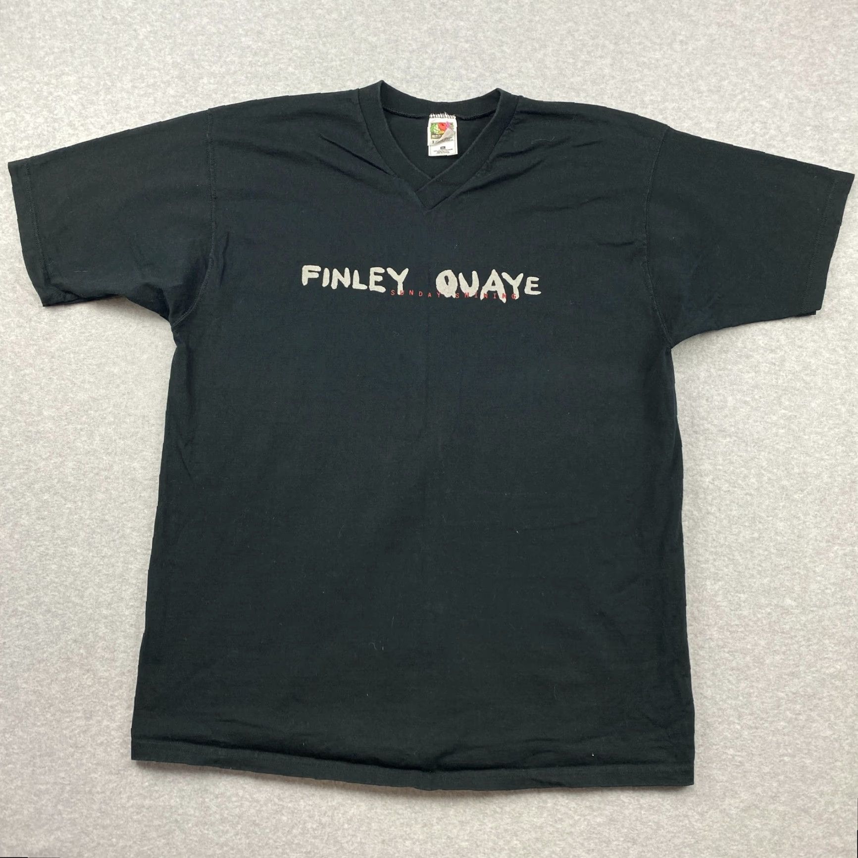 Vintage VINTAGE Finley Quaye Shirt FOTL T-Shirt Mens XL Black Short Sleeve V-Neck Logo Graphic Print All Seasons Men Size US XL / EU 56 / 4 - 2 Thumbnail