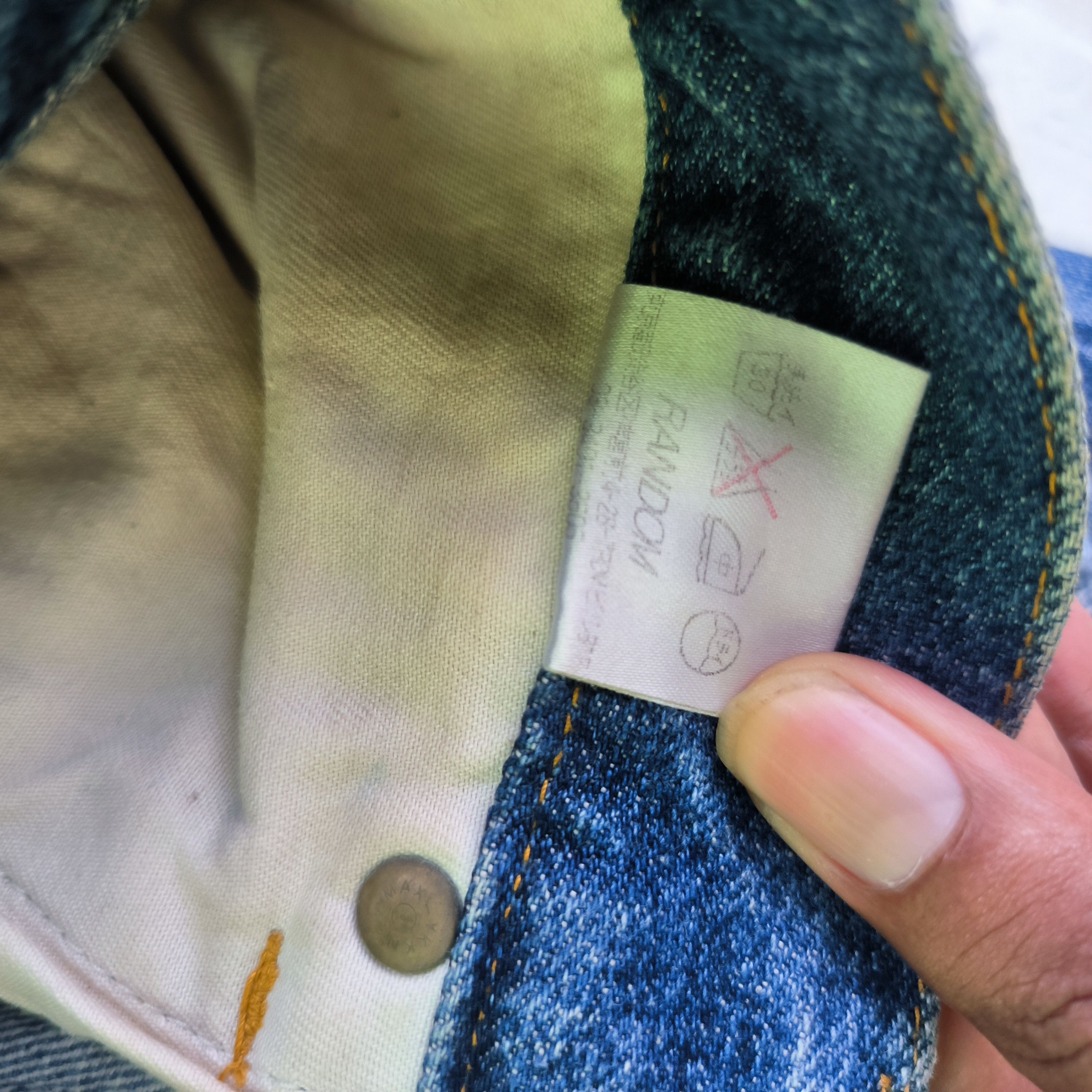 Japanese Brand Vintage 2000s Random Production Japan Distressed Jeans Size US 32 / EU 48 - 8 Thumbnail