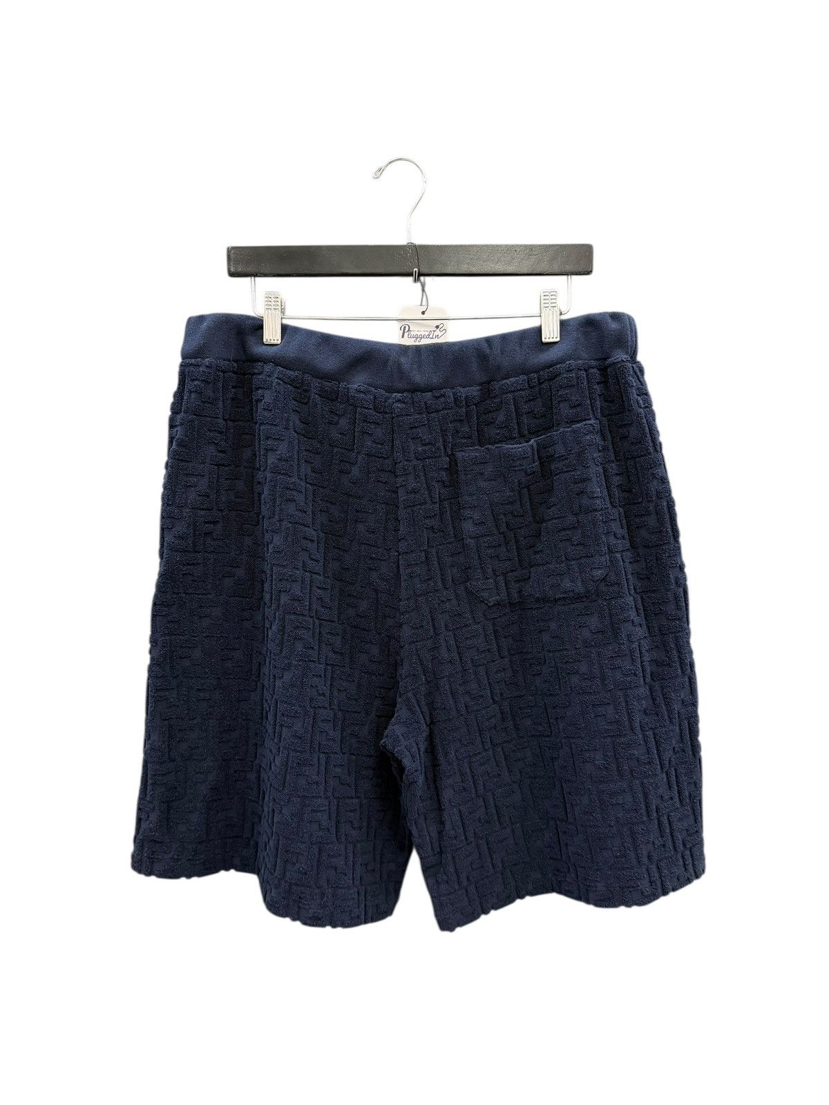 Fendi Fendi F Print Navy Towel Shorts Size US 38 / EU 54 - 3 Thumbnail