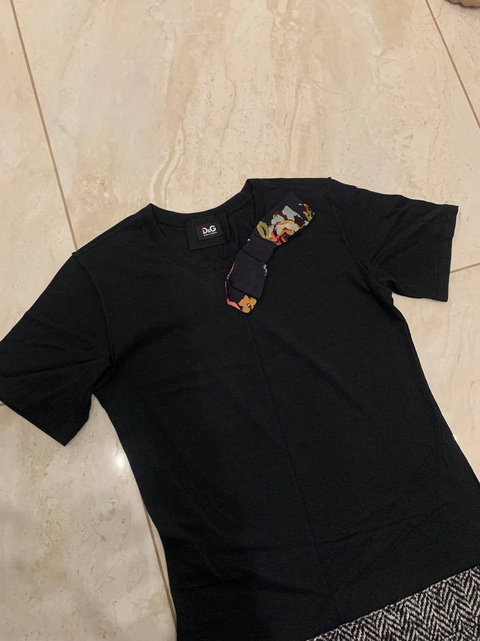 Dolce & Gabbana 🔥Authentic Dolce & Gabbana Floral Ribbon Tweed Dress black Size S / US 4 / IT 40 - 2 Thumbnail