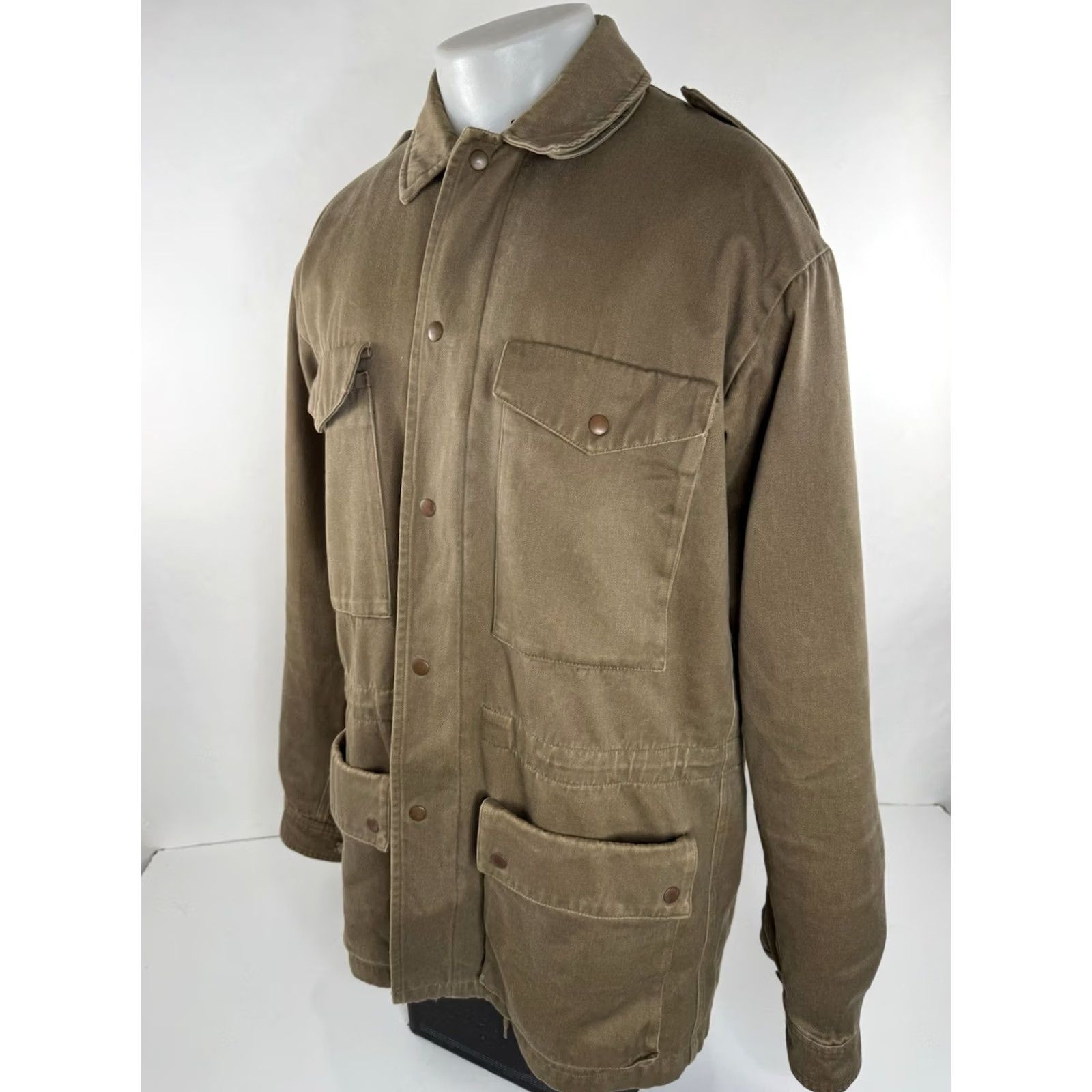 Banana Republic BANANA REPUBLIC Jacket Safari XL Olive Brown HK Vintage Men XL Shirt Outer Shell Cotton Size US XL / EU 56 / 4 - 3 Thumbnail