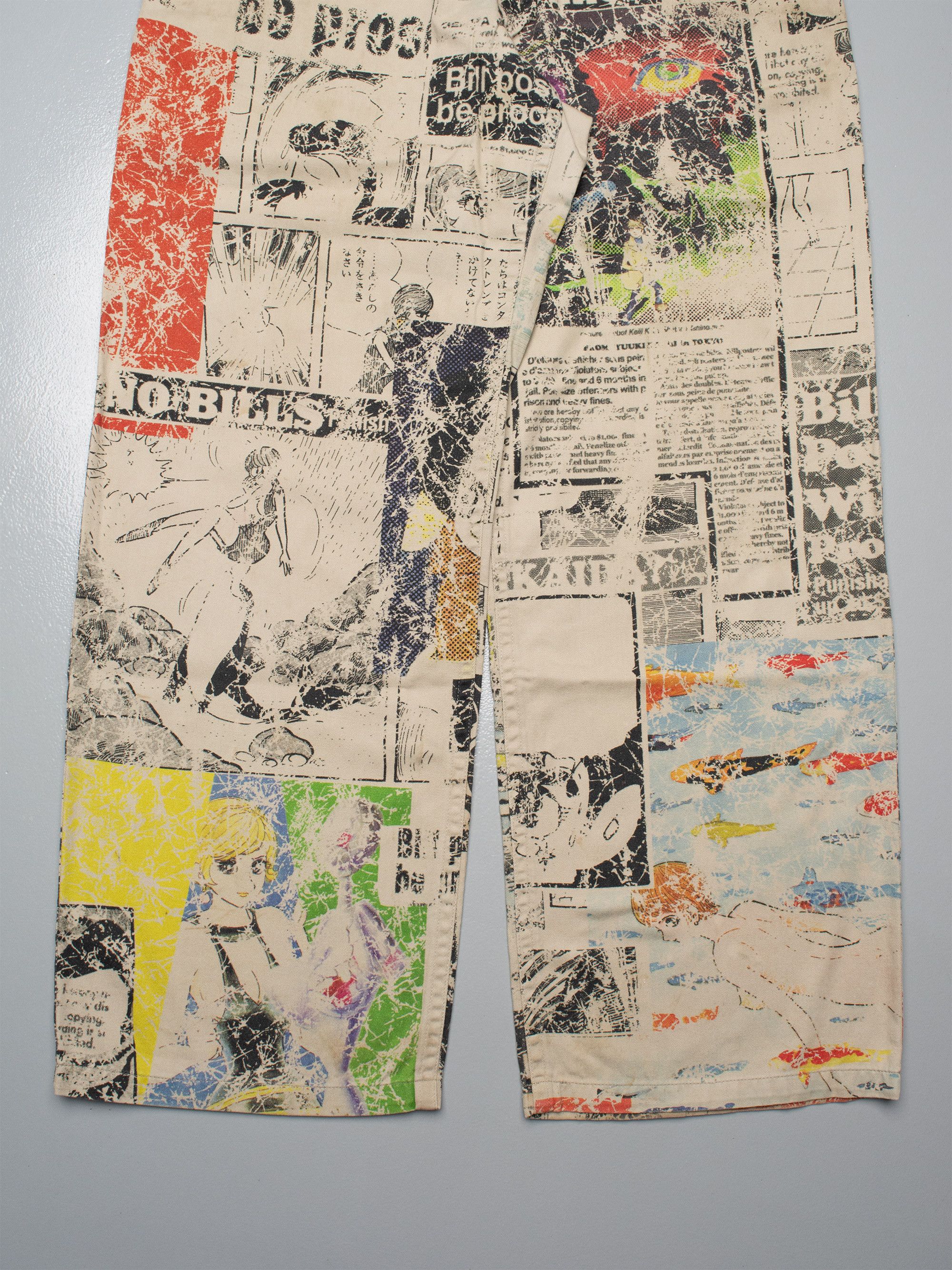 Yohji Yamamoto Y's - S/S 2013 - manga print pants - size 3 Size 33" - 8 Thumbnail