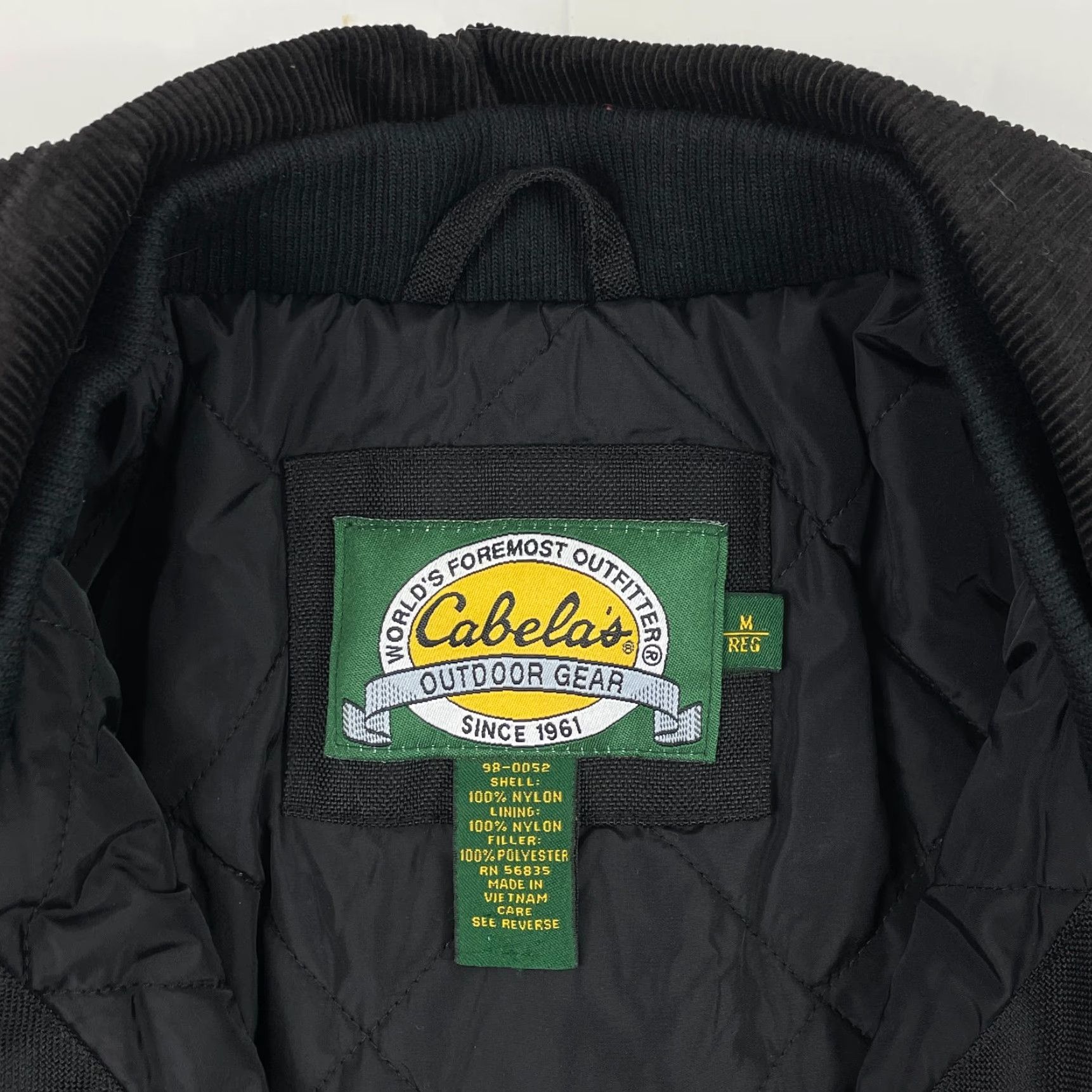 Vintage VINTAGE Cabela's Jacket Mens Medium Black Canvas Chore Field Bomber Jacket Wool? Size US M / EU 48-50 / 2 - 7 Thumbnail