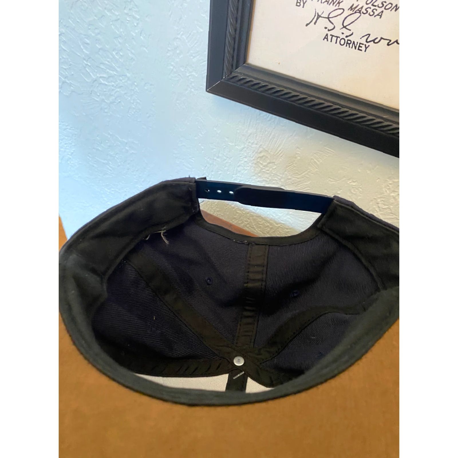 Vans VANS Logo Adjustable Cap Snapback Hat Suede Bill Black Men Size Adjustable Off the Wall Size ONE SIZE - 5 Thumbnail