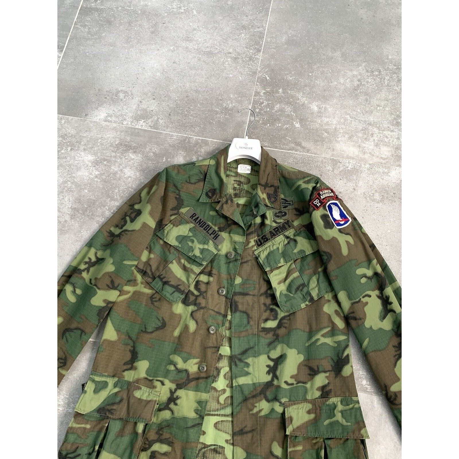 Vintage Mens US ARMY Ranger Airborne 75th Inf VIETNAM WAR Jacket M-L Size US L / EU 52-54 / 3 - 7 Thumbnail