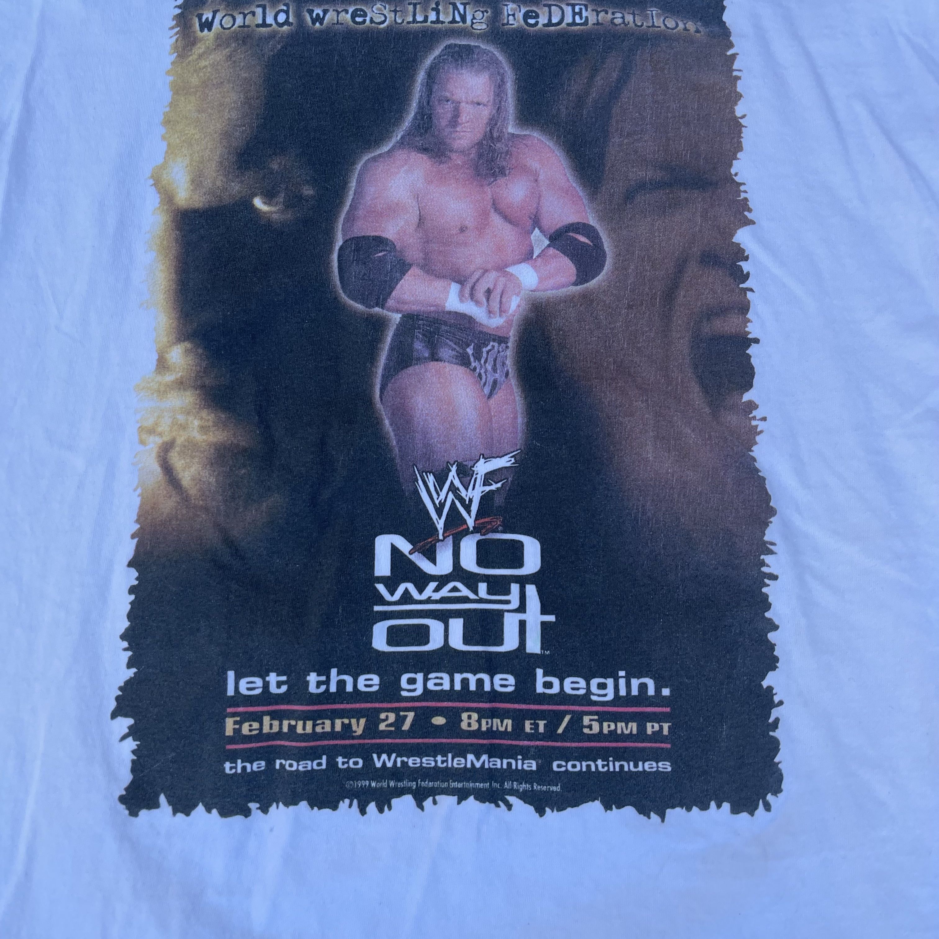 WWE 1999 WWF No Way Out Triple H T-shirt Size US XL / EU 56 / 4 - 2 Thumbnail