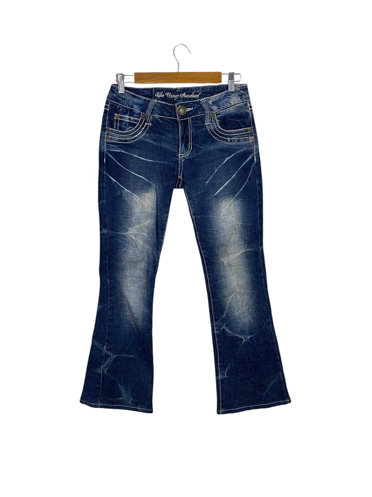 Seditionaries Japanase brand flared denim nice pattern Size US 29 - 1 Thumbnail