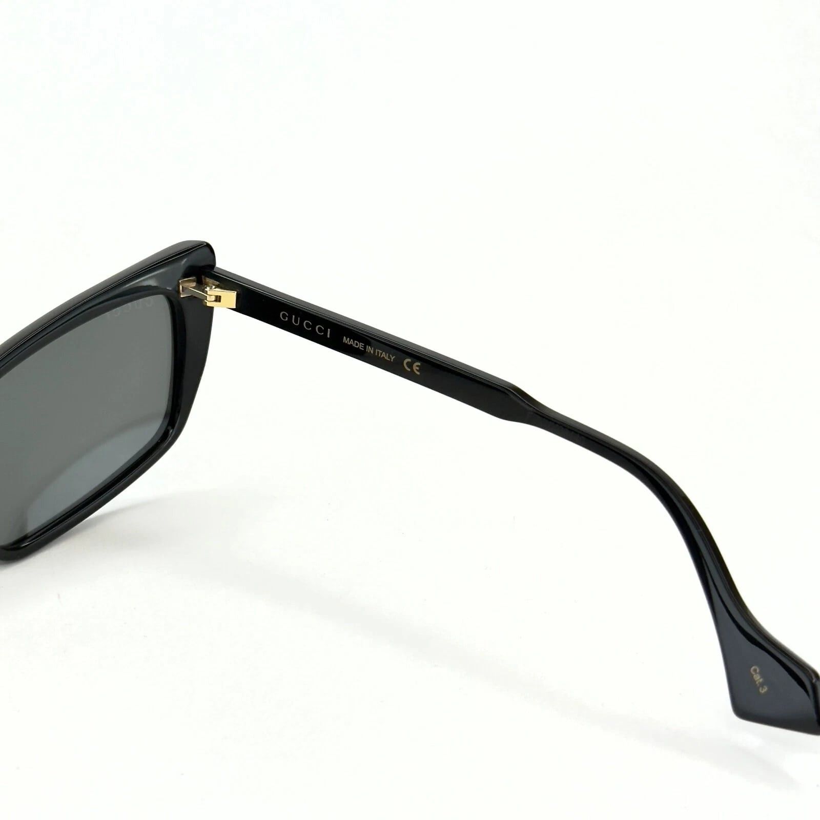 Gucci GUCCI GG0626S 0626 Black Silver Slim Fashion Sunglasses Size ONE SIZE - 3 Thumbnail
