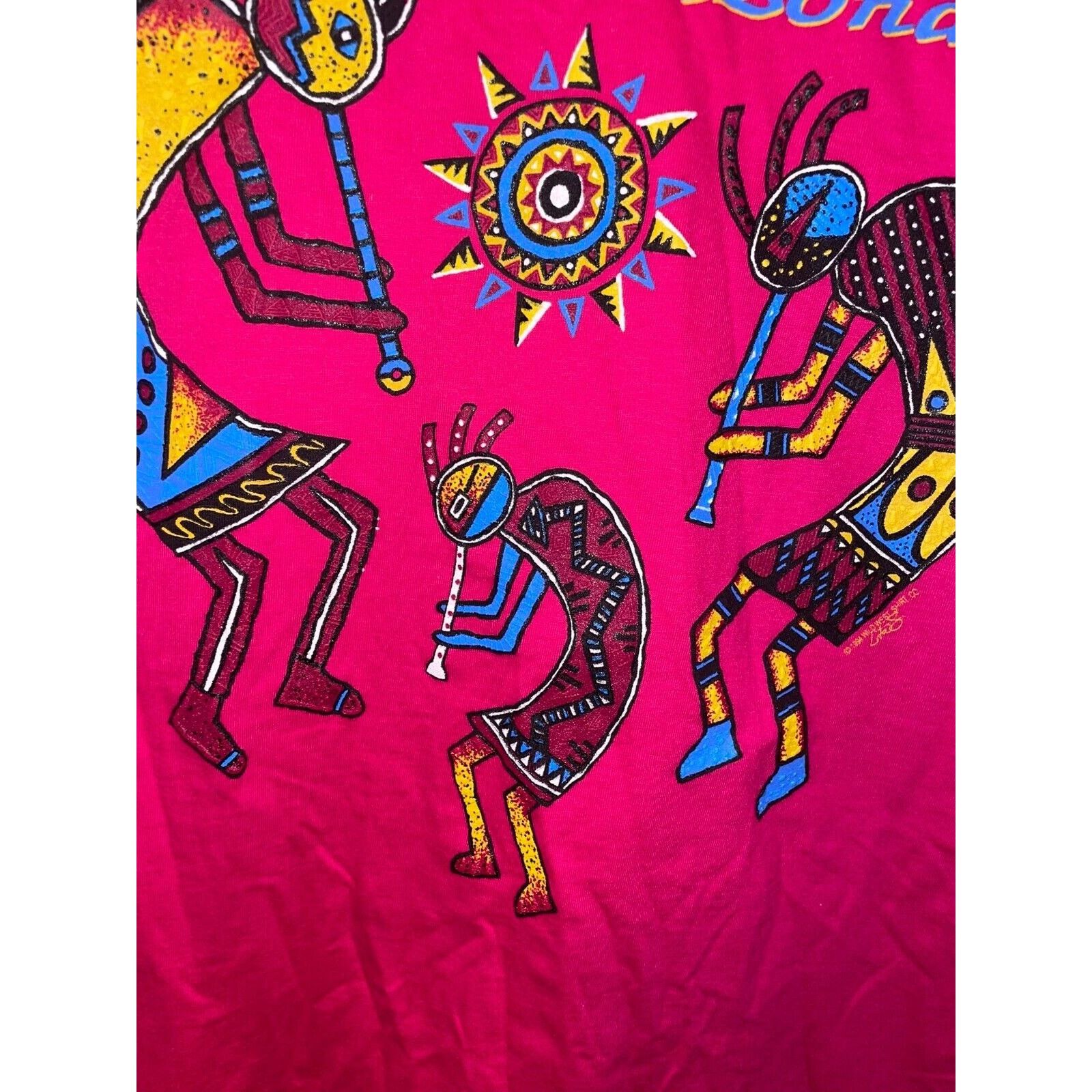 Jerzees Vintage Arizona Aboriginal Shirt Native American Tee 90s VTG Size US L / EU 52-54 / 3 - 2 Thumbnail