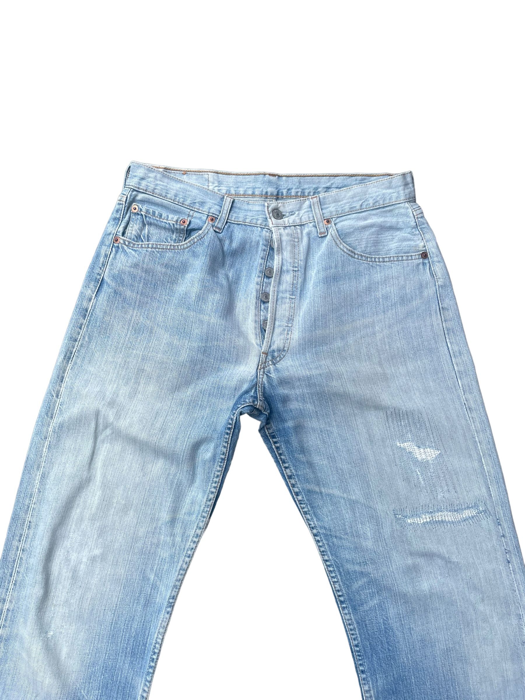 Levi's Vintage Levis 501 e 2005 Light Wash Blue Size US 32 / EU 48 - 2 Thumbnail
