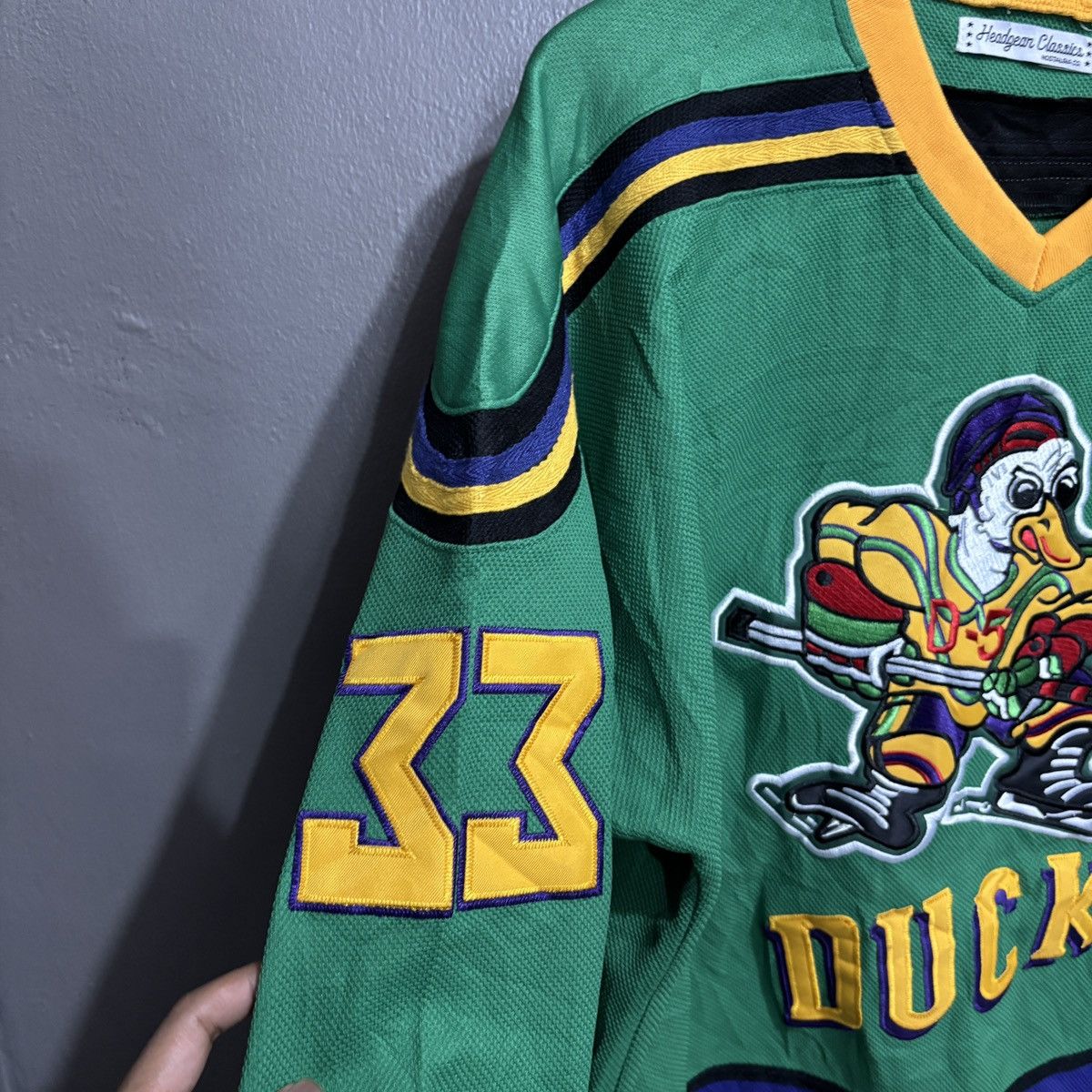 Japanese Brand GOLDBERG From The Mighty Ducks Movie Jersey Hockey Jersey Size US XL / EU 56 / 4 - 8 Thumbnail