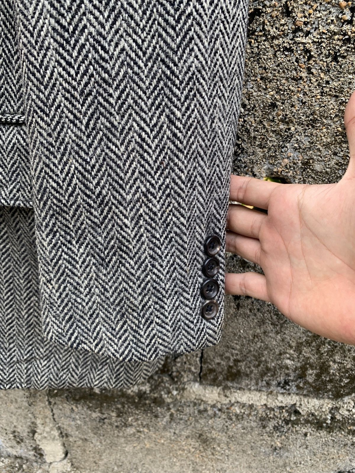 Harris Tweed × Japanese Brand × Vintage Vintage Harris Tweed 100% Wool Blazer Jacket Size M / US 6-8 / IT 42-44 - 4 Thumbnail