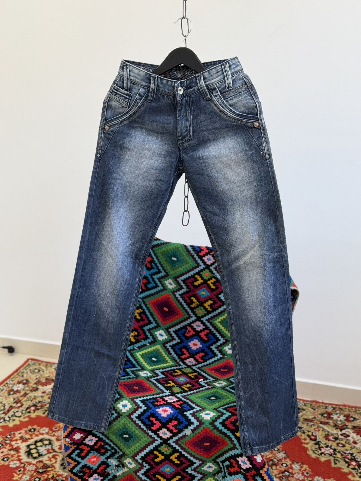 Hedi Slimane Vintage Dior Hedi Slimane Style Washed Denim Jeans Size US 30 / EU 46 - 2 Thumbnail