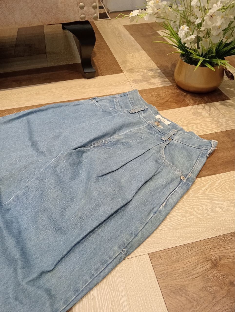 Issey Miyake RARE ZUCCA BY ISSEY MIYAKE BALLOON BAGGY BLUE DENIM PANTS Size US 31 - 6 Thumbnail