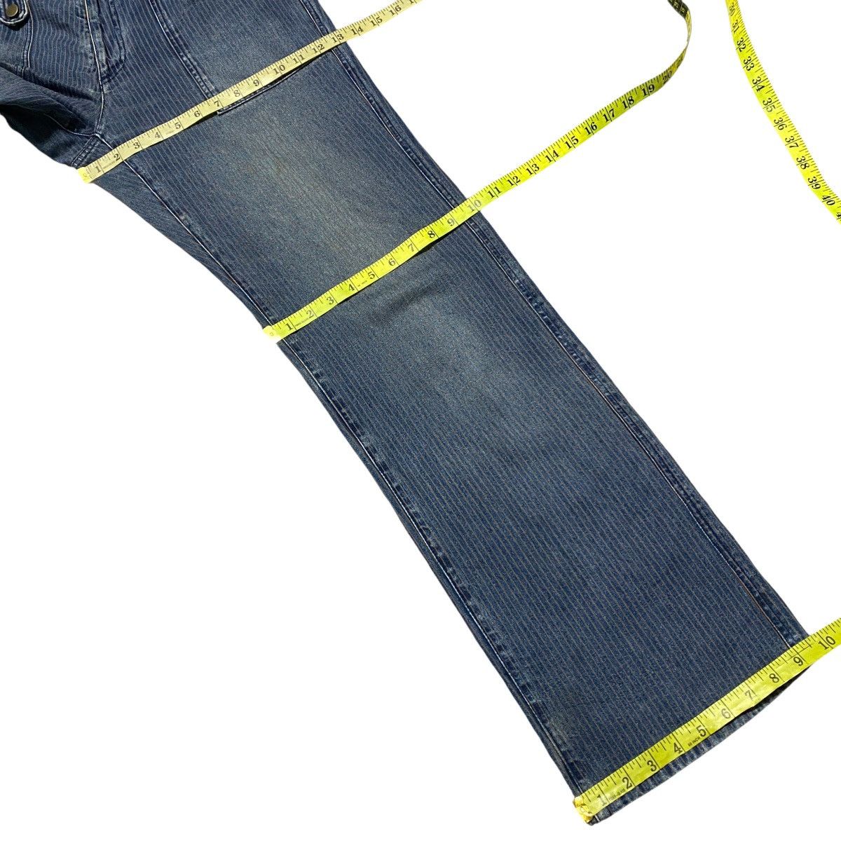 Comme Ca Ism × Japanese Brand COMME CA ISM Denim Hickory Flare Pants Size US 32 / EU 48 - 18 Thumbnail