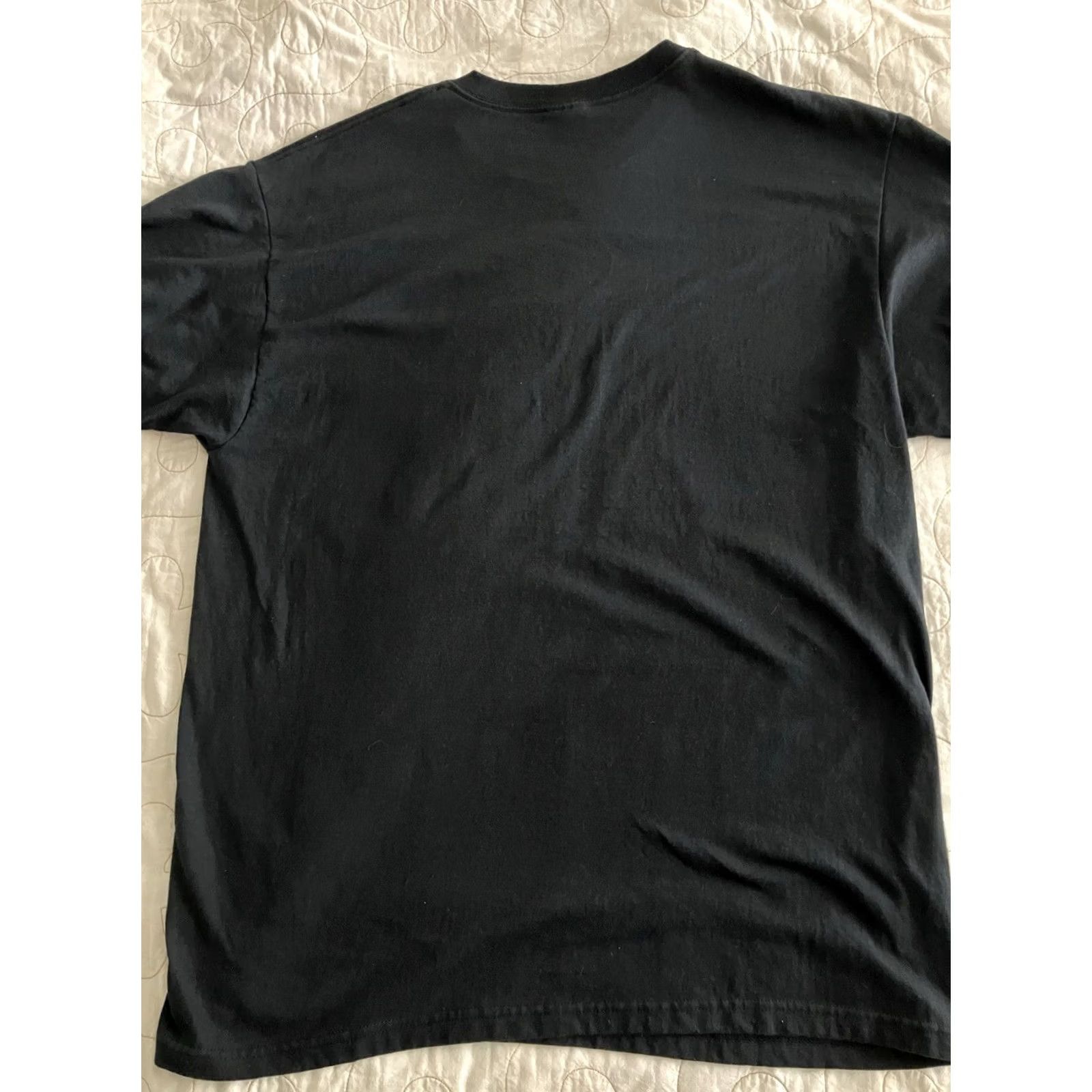 Jerzees VINTAGE JERZEES Heavyweight T-Shirt Adult XL Black Short Sleeve Fish Deer Graphic 90s Mens Size US 36 / EU 52 - 4 Thumbnail