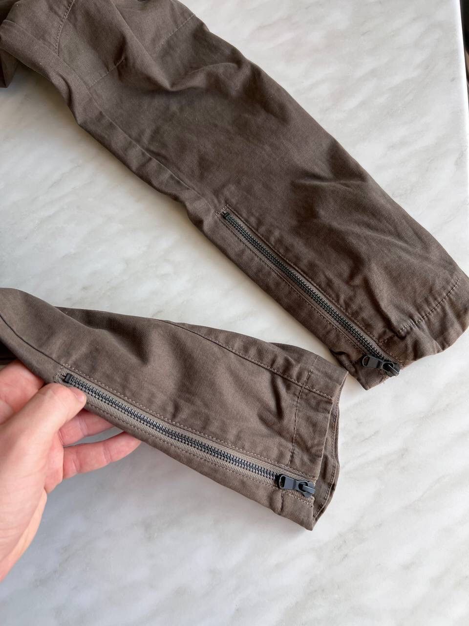 Diesel × Vintage DIESEL Vintage Y2K Belt Flare Low waist pants khaki zip down Size 25" / US 0 / IT 36 - 5 Thumbnail