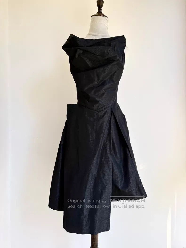 Vivienne Westwood Vivienne Westwood Black 3D Irregular Drape Collar Dress Size S / US 4 / IT 40 - 2 Thumbnail