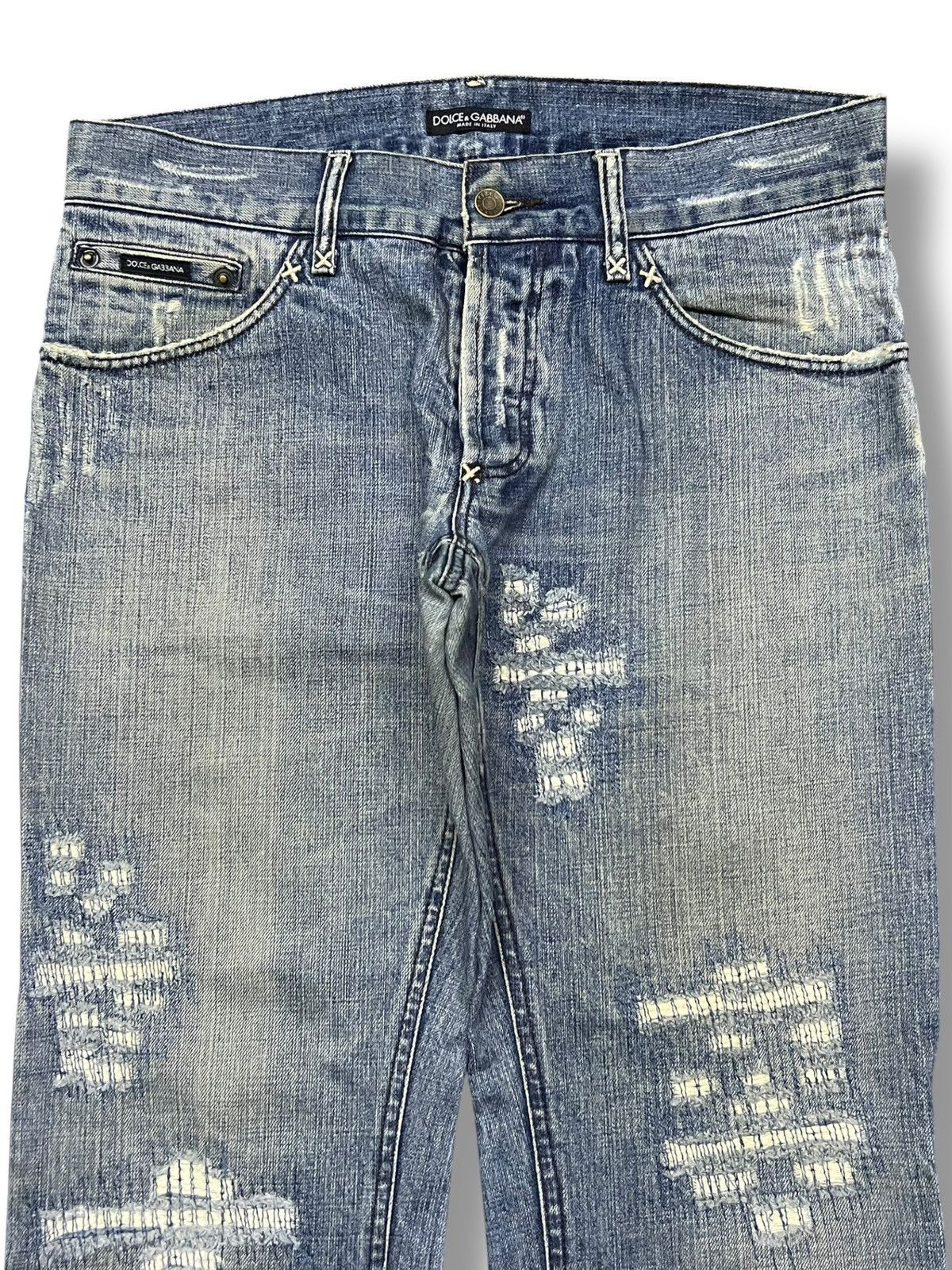 Dolce & Gabbana Vintage Dolce & Gabbana Italian Designer - Distressed Denim Size US 35 - 4 Thumbnail