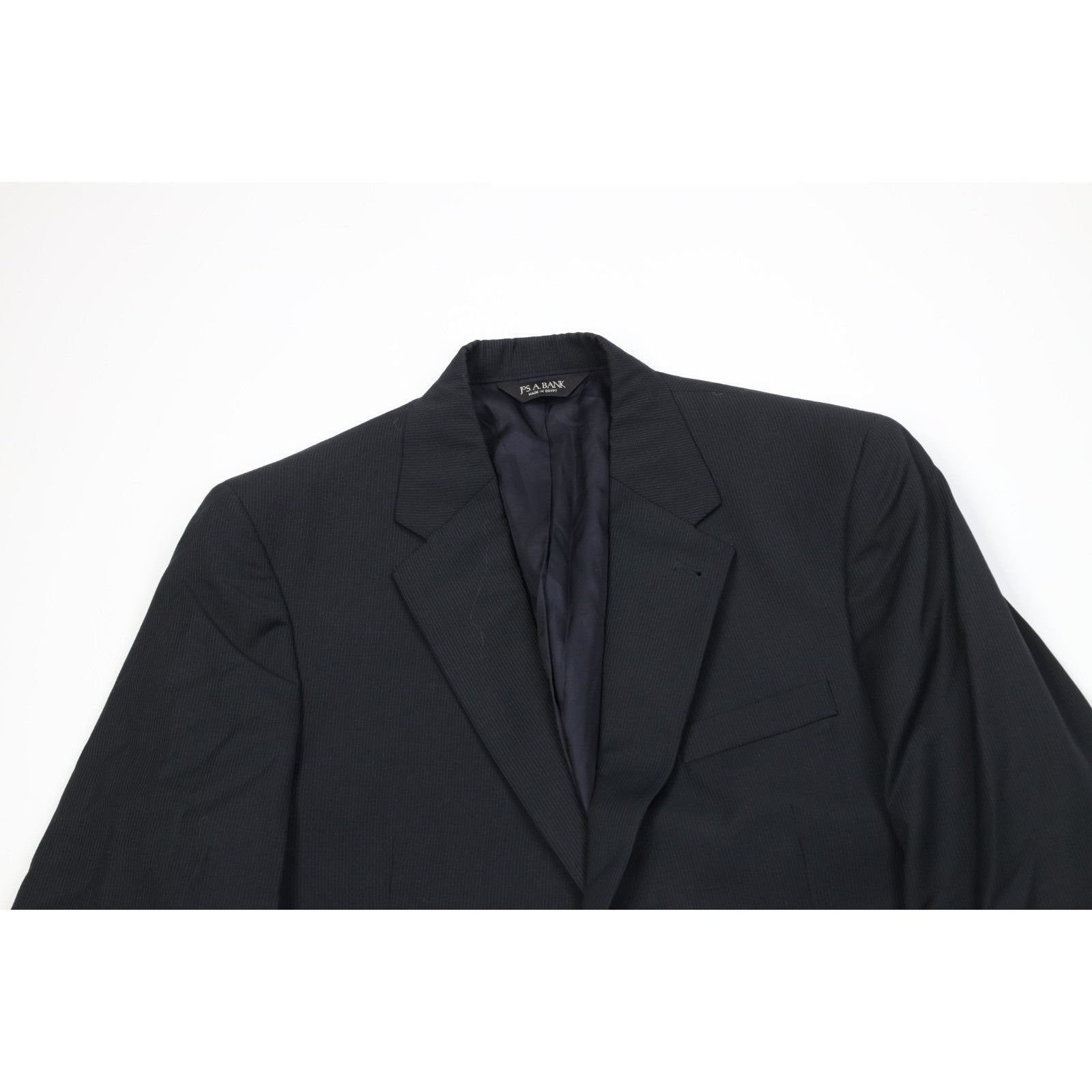 Jos. A. Bank Jos A Bank Signature2 Piece Wool Striped Suit Black Size 40R - 3 Thumbnail