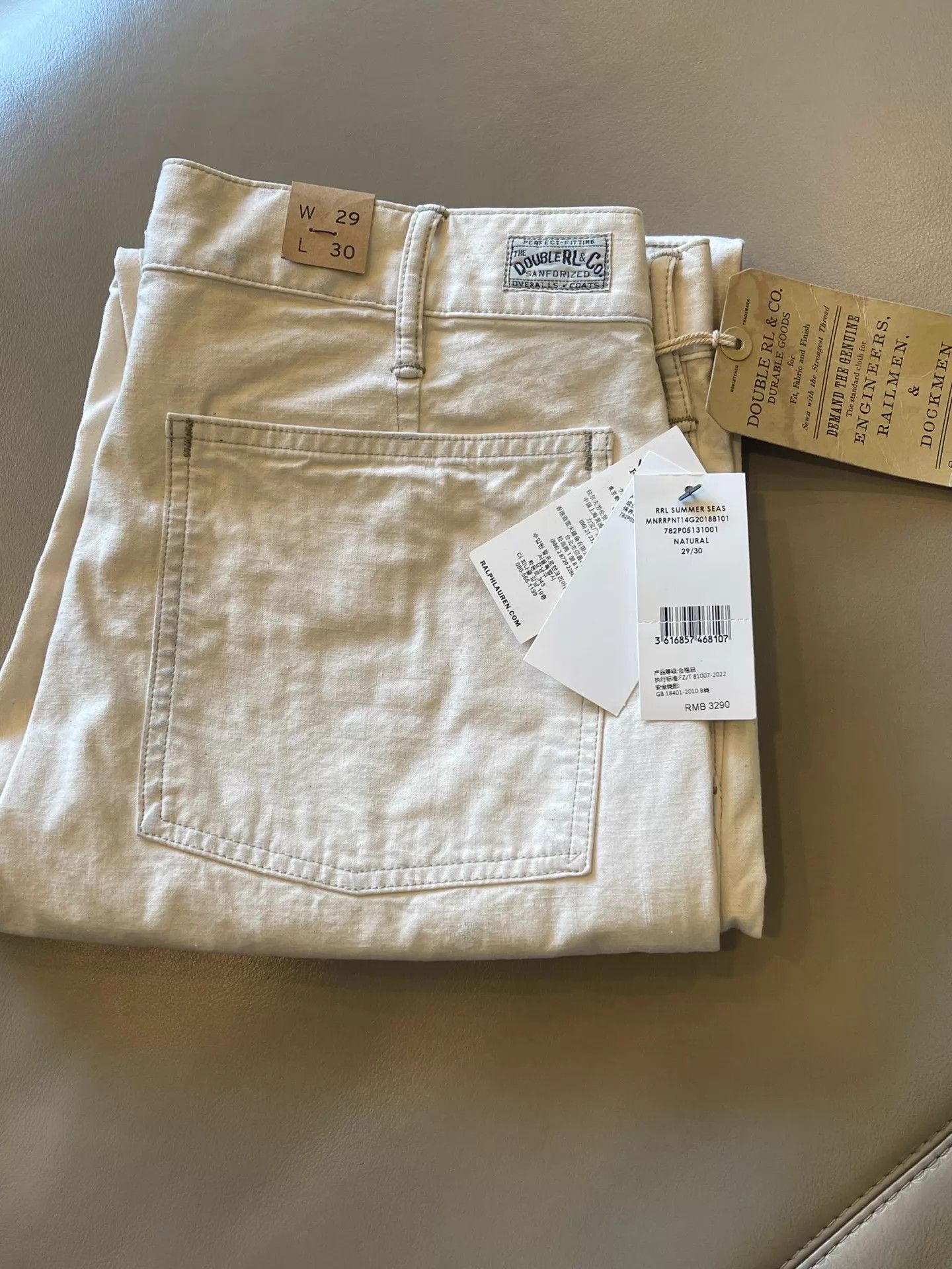 RRL Ralph Lauren RRL 26SS New Off-White Splatter Pants 29*30 Size US 29 - 1 Thumbnail