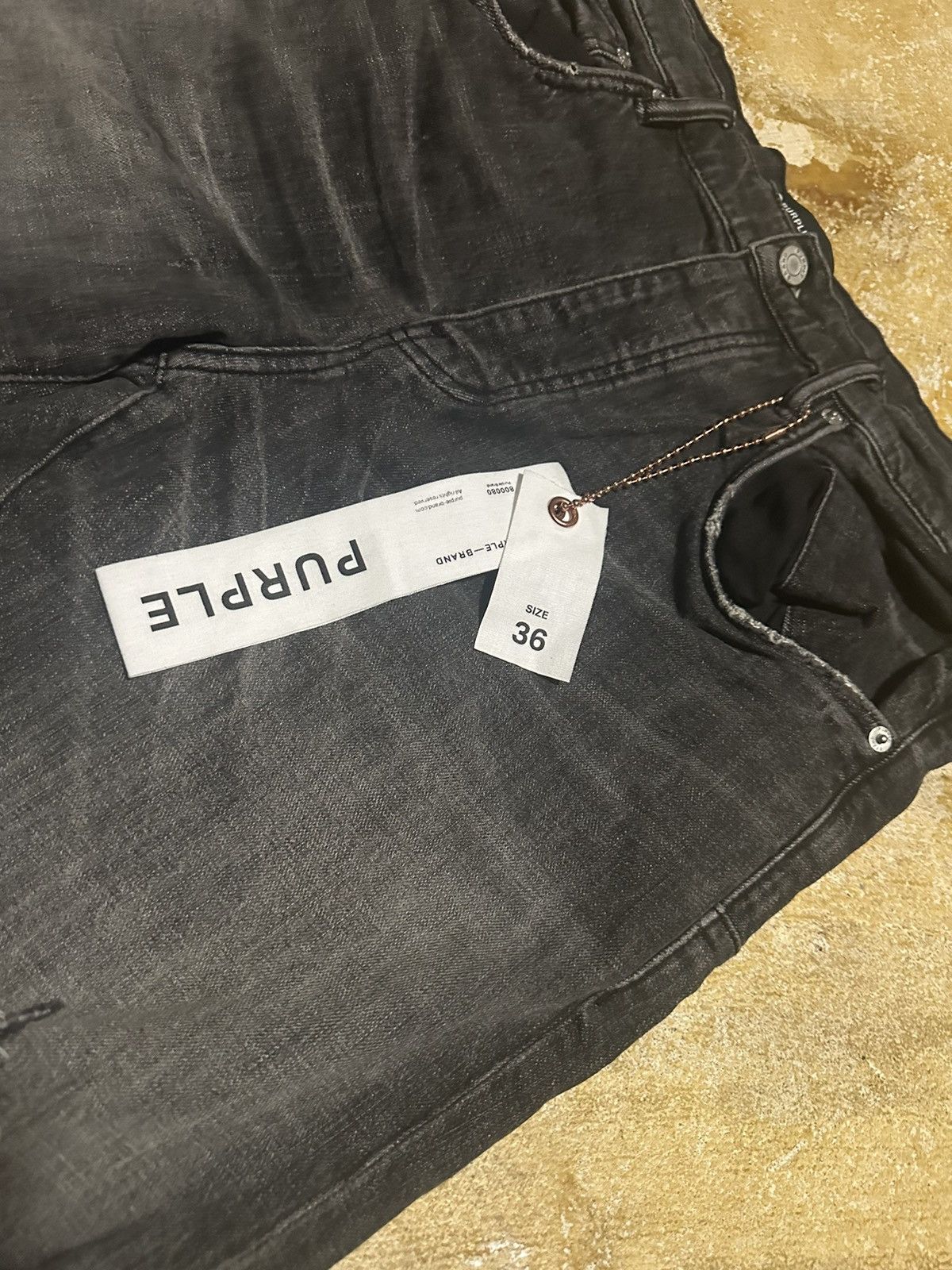 Purple Brand Purple Brand Denim Black Jeans With Knee Rips Size 36 Size US 36 / EU 52 - 5 Thumbnail