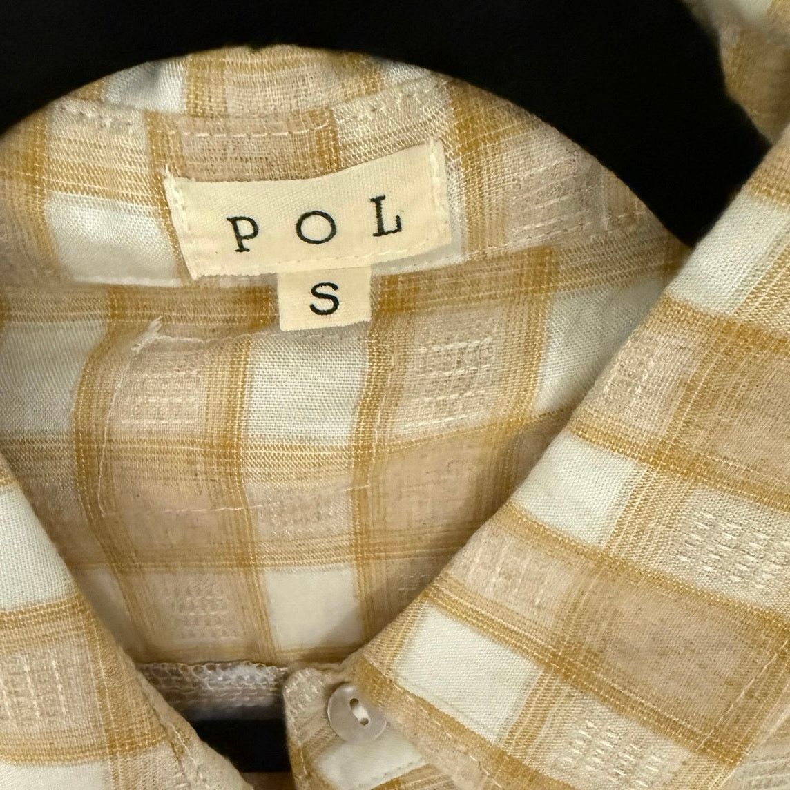 Other POL Plaid Tapered Button Up Blouse Size S / US 4 / IT 40 - 3 Thumbnail