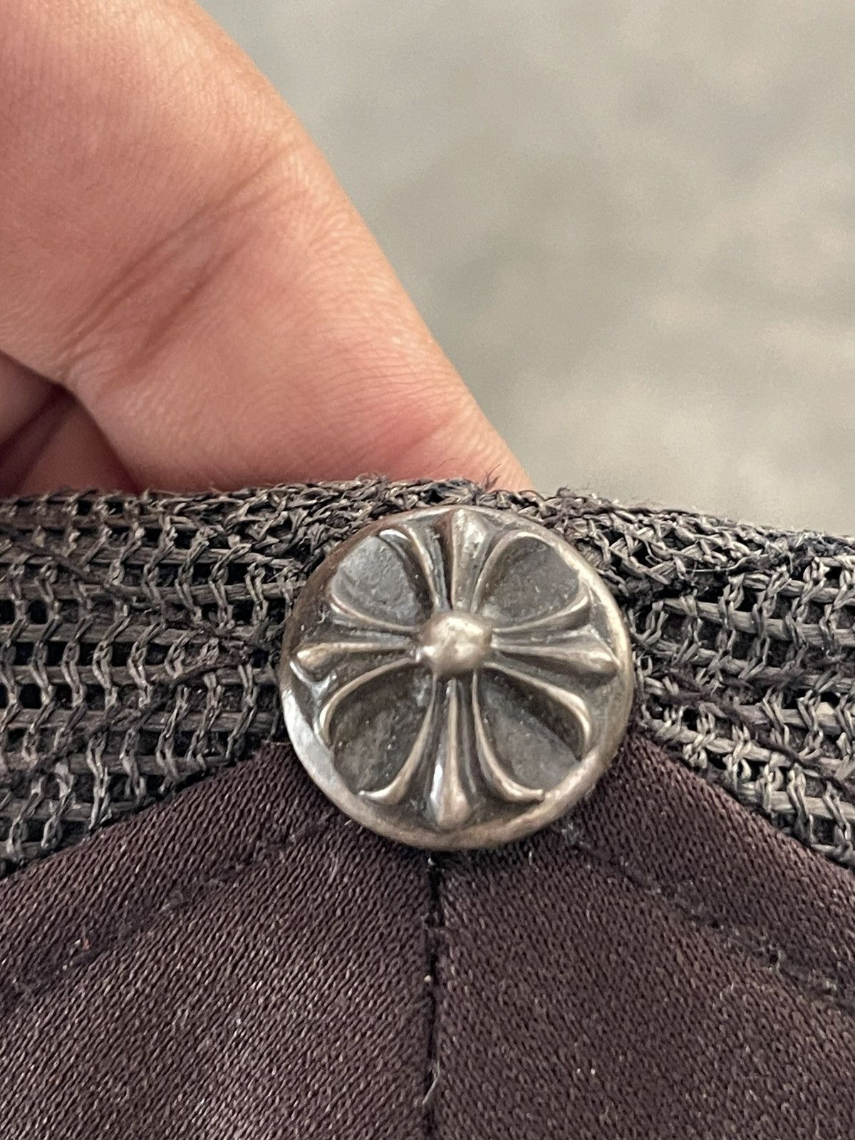 Chrome Hearts Vintage Chrome Hearts Cemetery CH Leather Trucker Sun Faded Size ONE SIZE - 4 Thumbnail