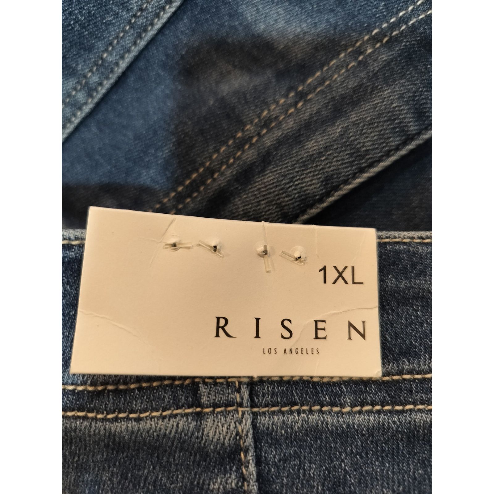 Other RISEN LA Denim Jogger Jeans High Rise Medium Wash 1XL Size 36" / US 14 / IT 50 - 9 Thumbnail