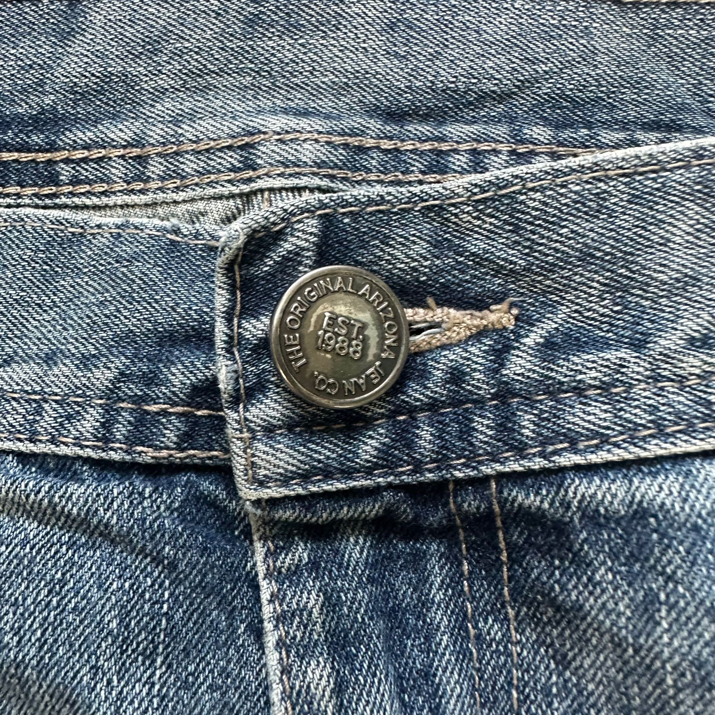 Vintage TRASHED🔥 CARPENTER LIGHT WASH DENIM PANTS #7456-147 Size US 33 - 6 Thumbnail