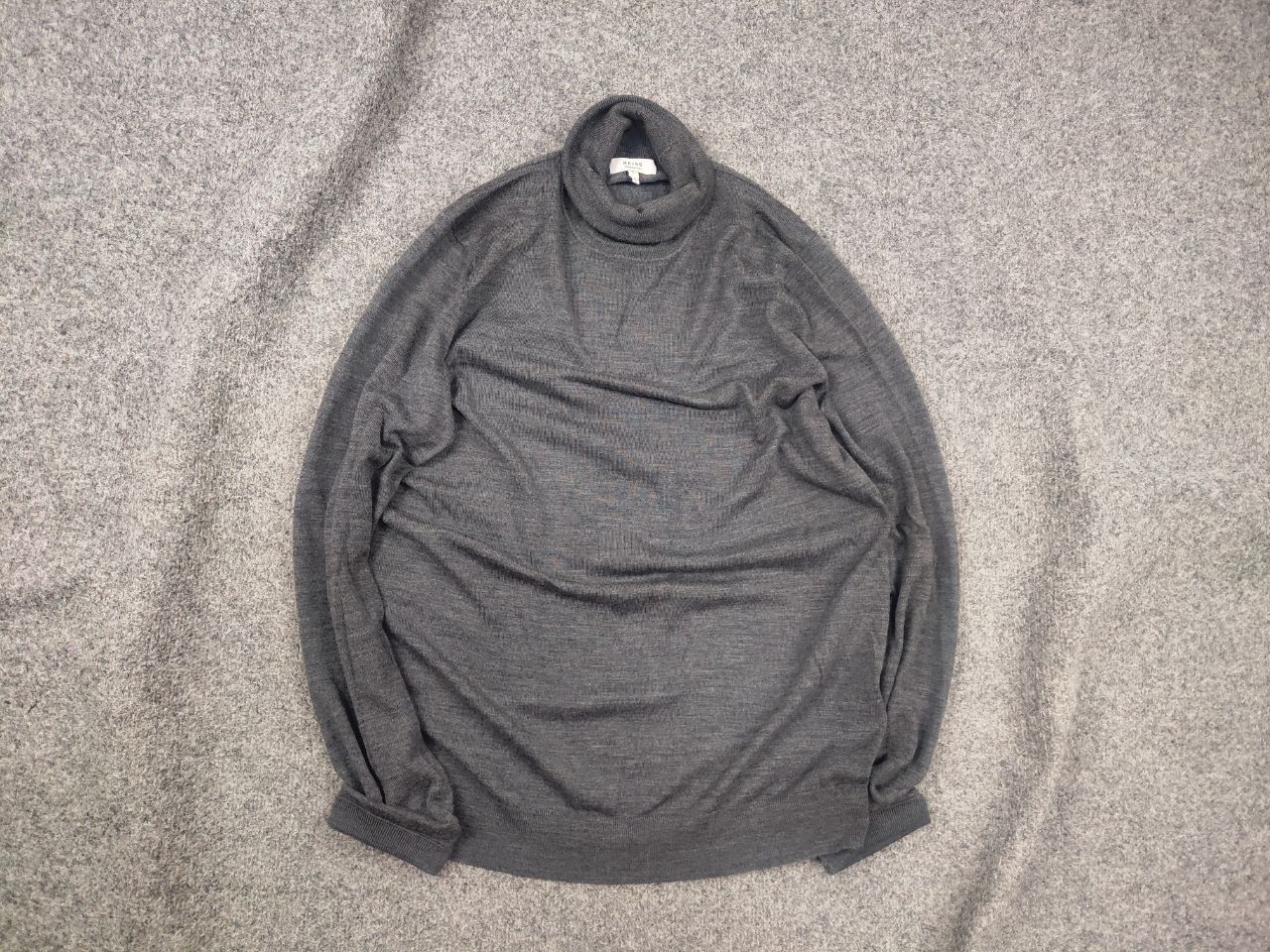 Reiss Reiss merino wool light gray Roll Neck knit Jumper Sweater Size US L / EU 52-54 / 3 - 1 Thumbnail