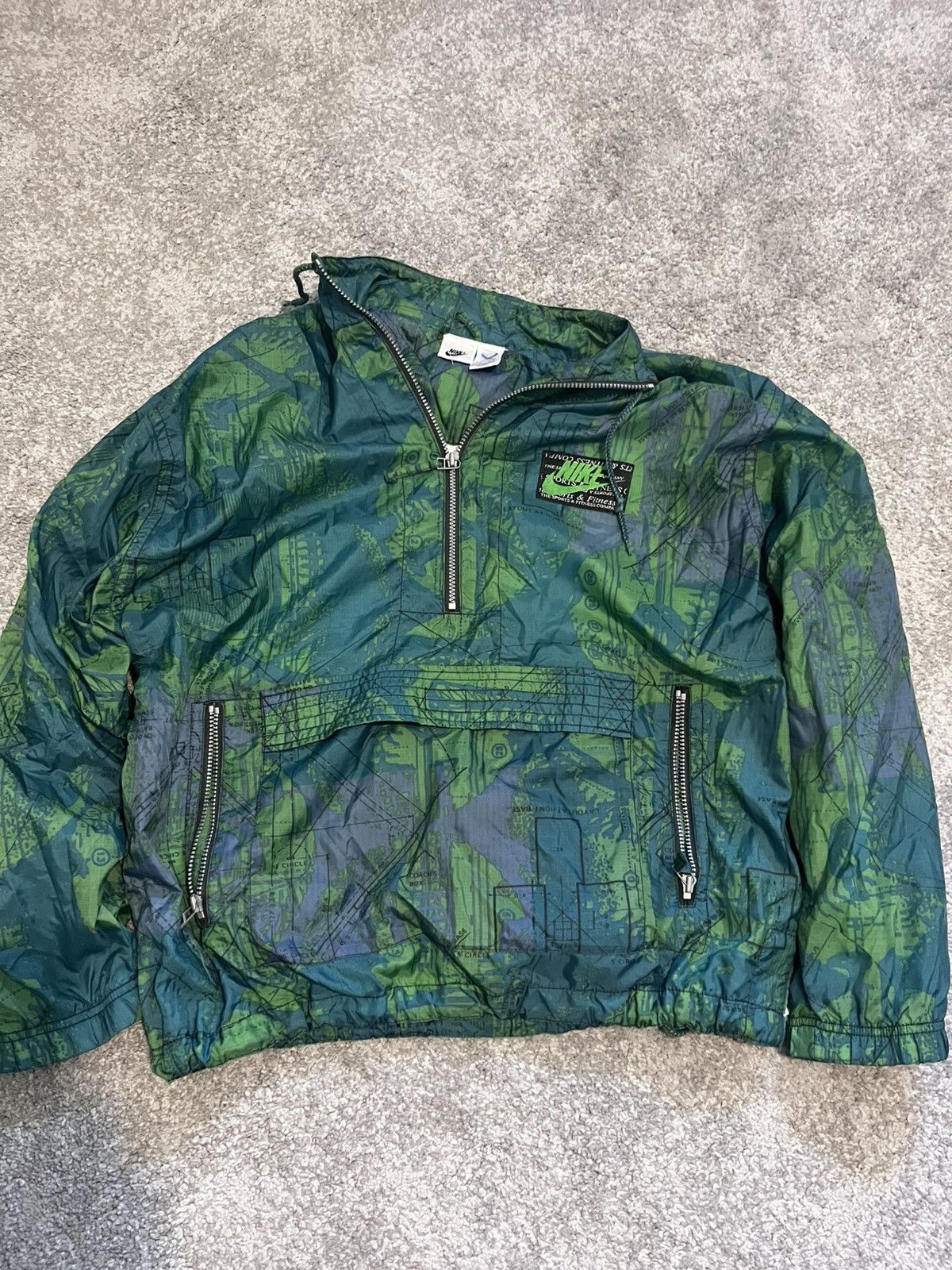 Nike Vintage Nike International Map Print Anorak Jacket Y2K Size US L / EU 52-54 / 3 - 1 Thumbnail