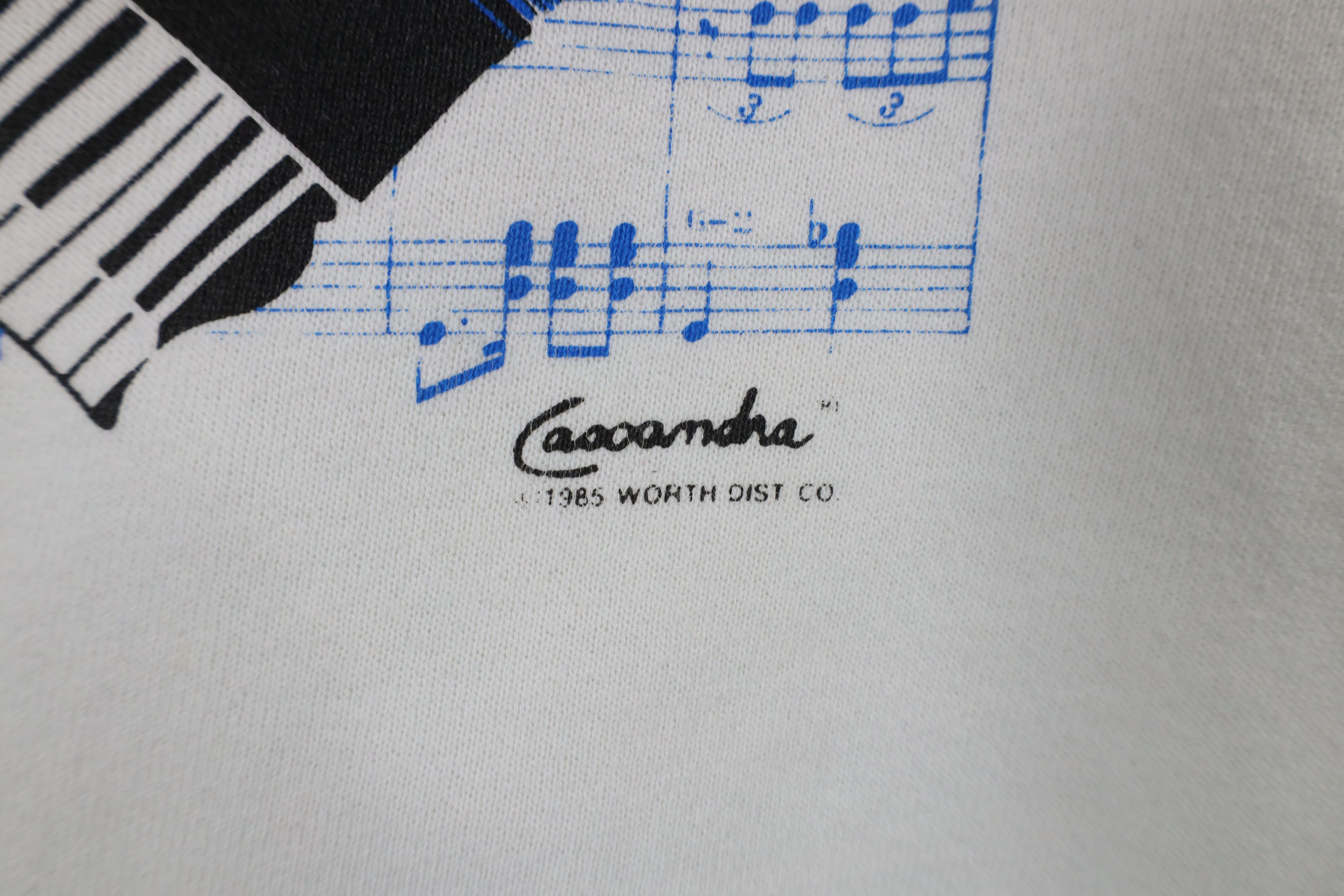Vintage Vintage 80s Accordion Player Music Sweatshirt White USA Size US M / EU 48-50 / 2 - 8 Thumbnail